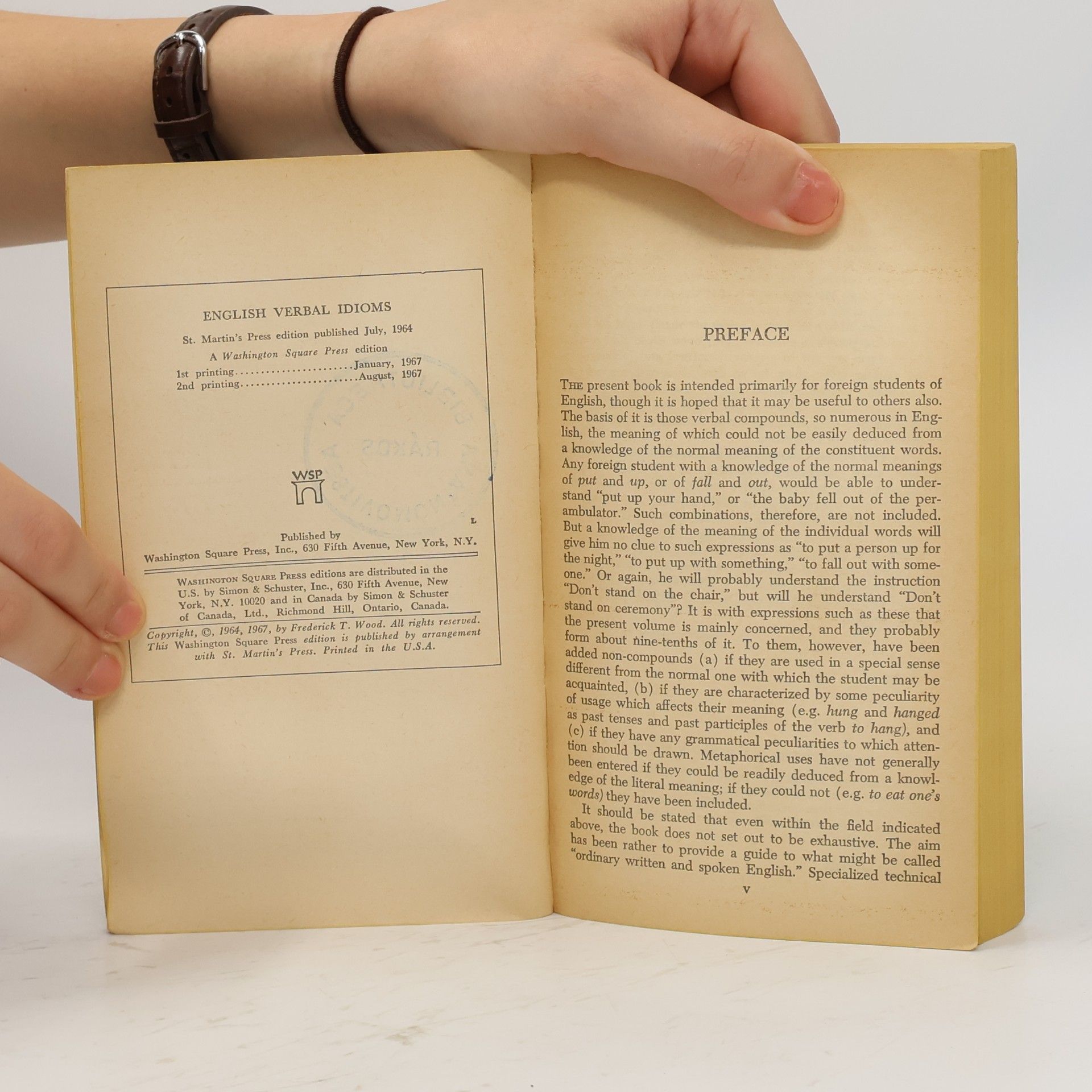 Frederick T. Frederick Thomas Wood English Verbal Idioms