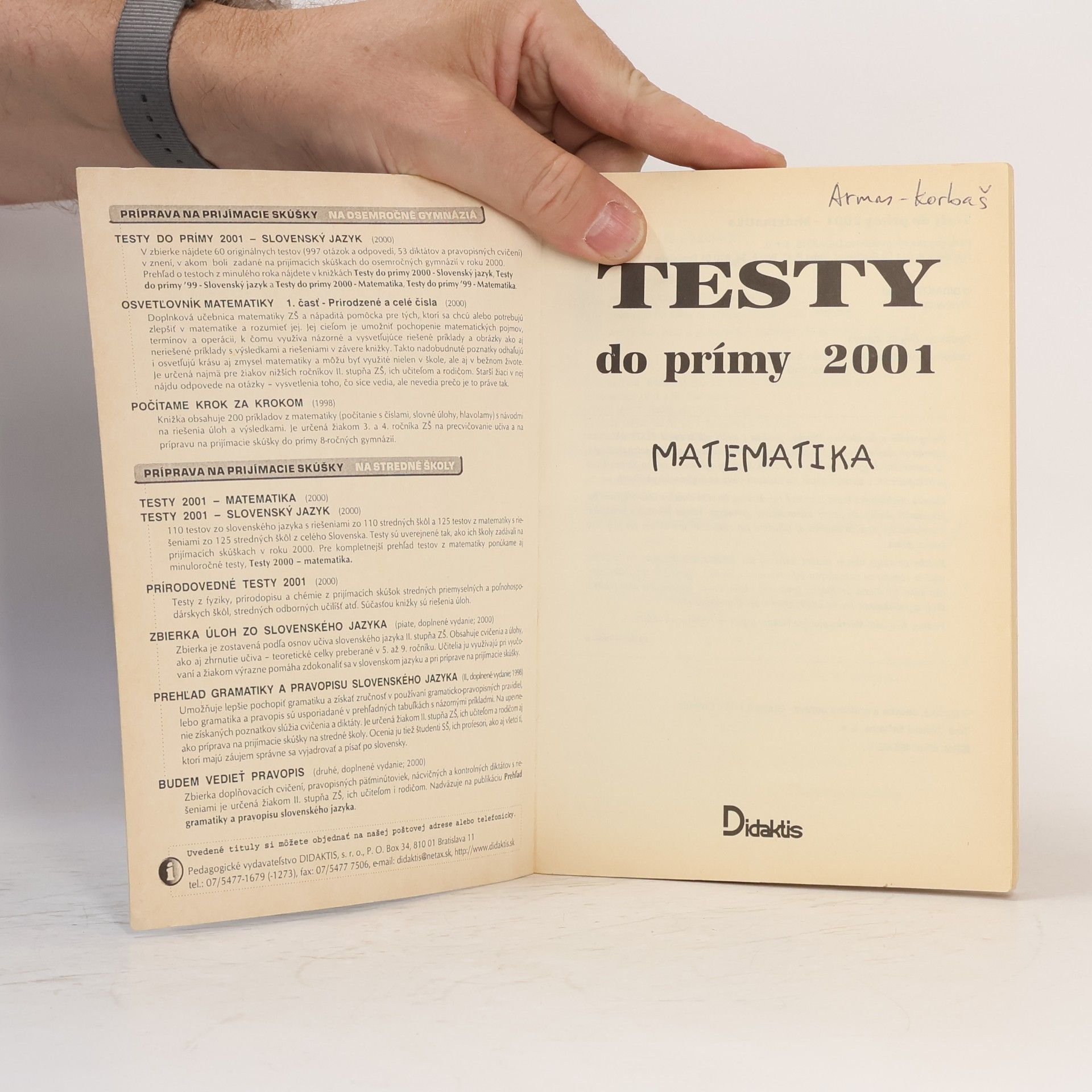 Eva Struhárová Testy do prímy 2001