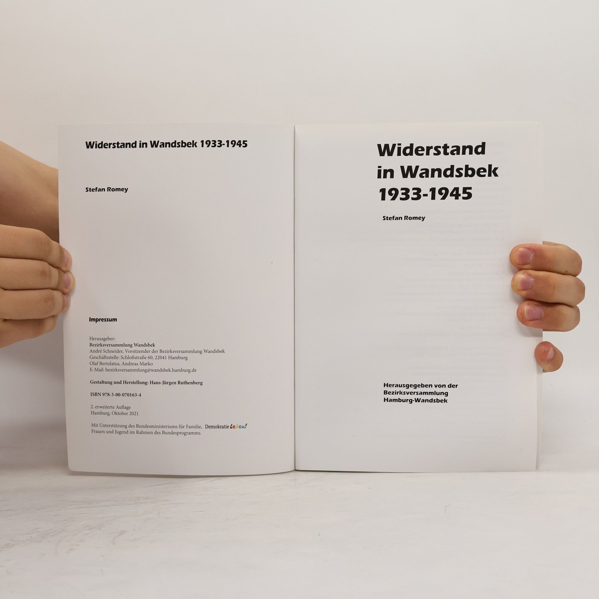 Stefan Romey Widerstand in Wandsbek 1933-1945