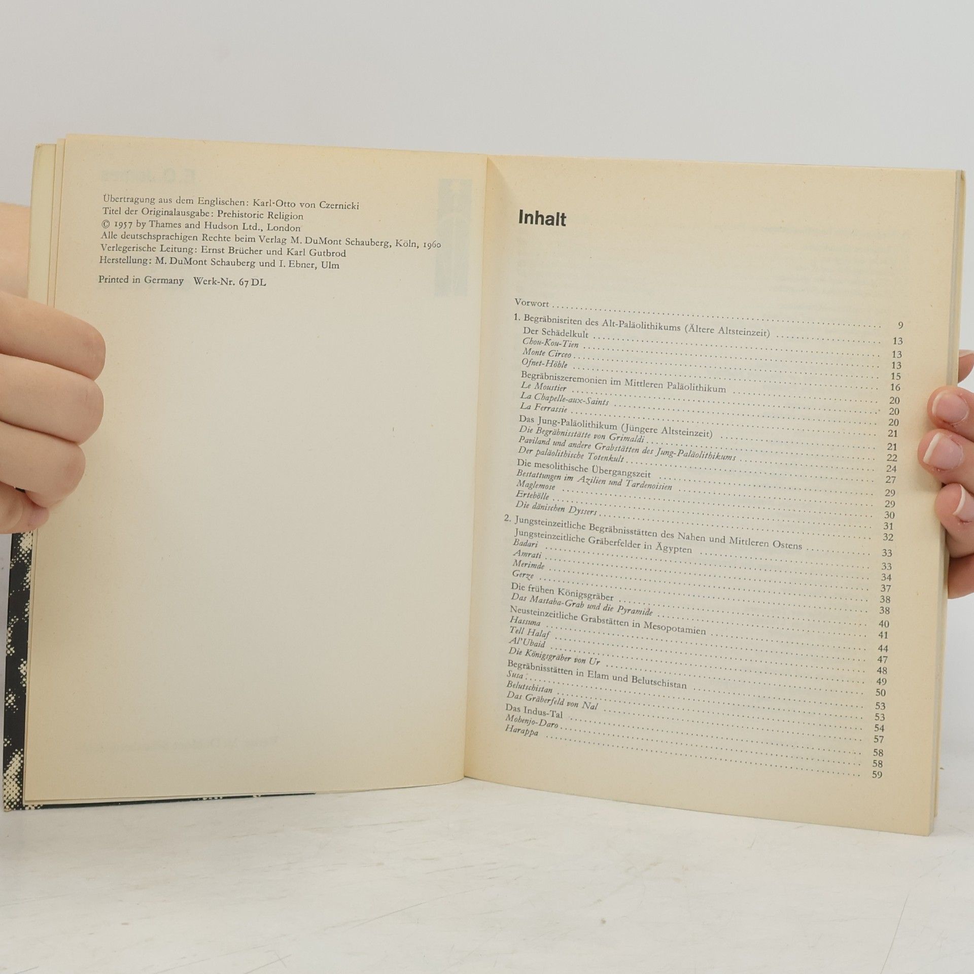 E. O. James Dokumente. Religionen der Vorzeit