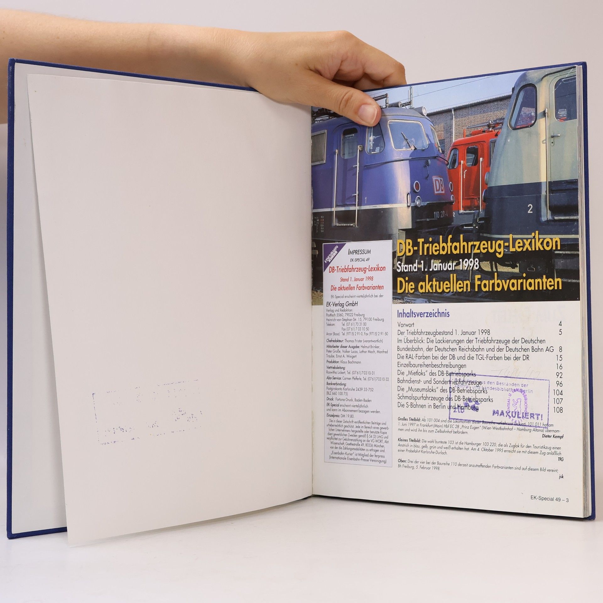 Ek-Verlag GmbH Die DB vor 25 Jahren - 1998 Ausgabe West