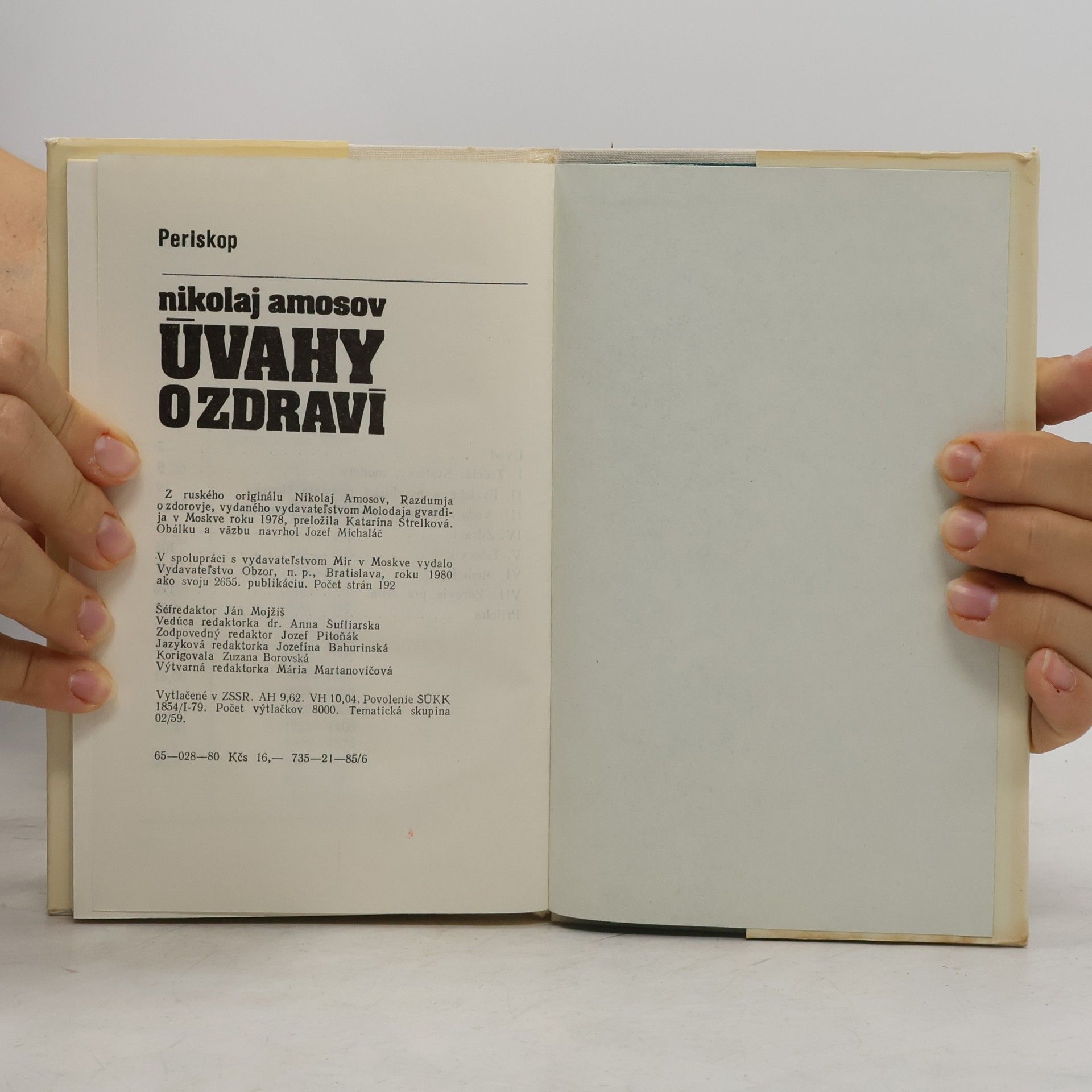 Nikolaj Amosov Úvahy o zdraví