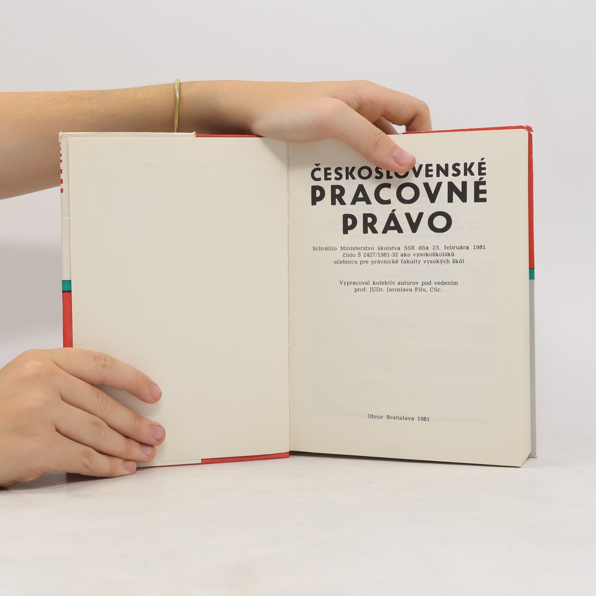Jaroslav Filo Československé pracovné právo
