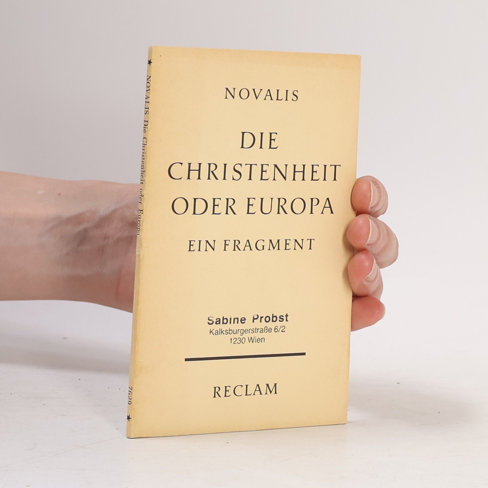 Novalis Die Christenheit oder Europa