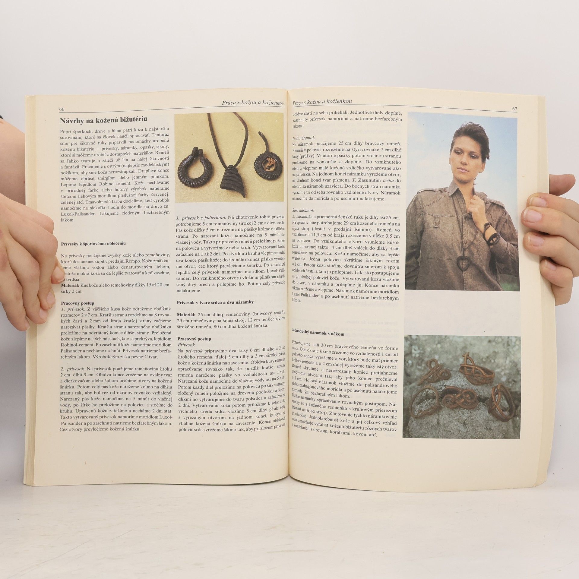 Margita Izakovičová Textilné aplikácie, kožené výrobky, obrázky zo slamy, pletené a háčkované odevy, vzory