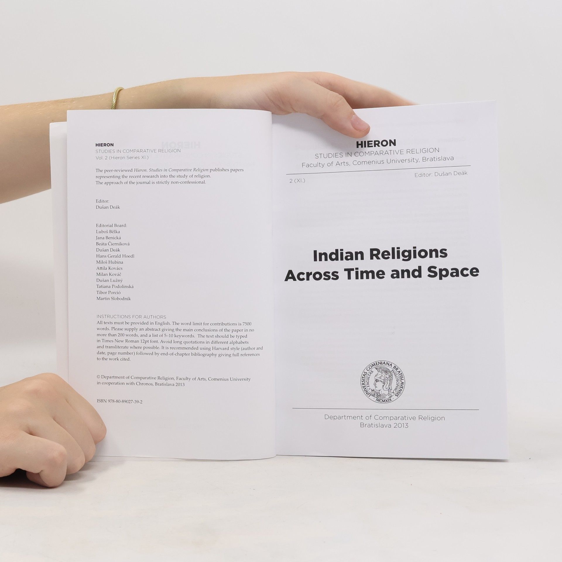 Dušan Deák Indian Religions Across Time and Space 2 (XI.)