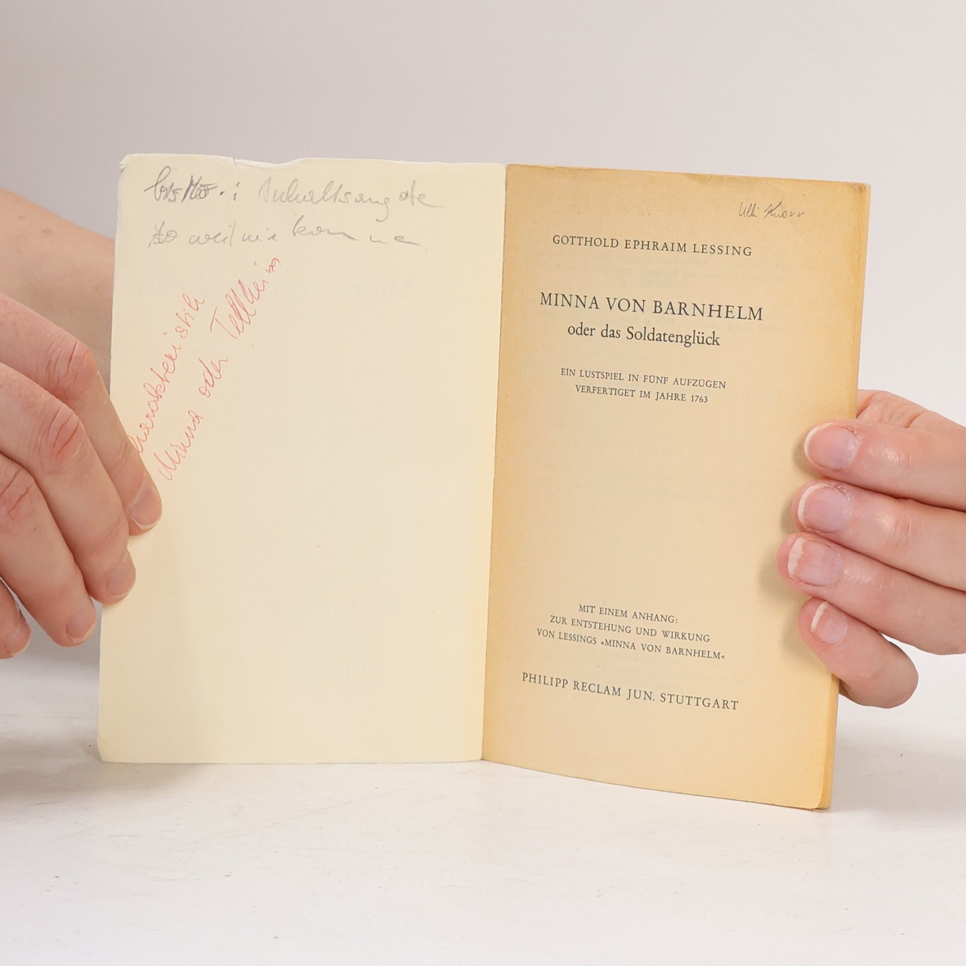 Gotthold Ephraim Lessing Minna von Barnhelm