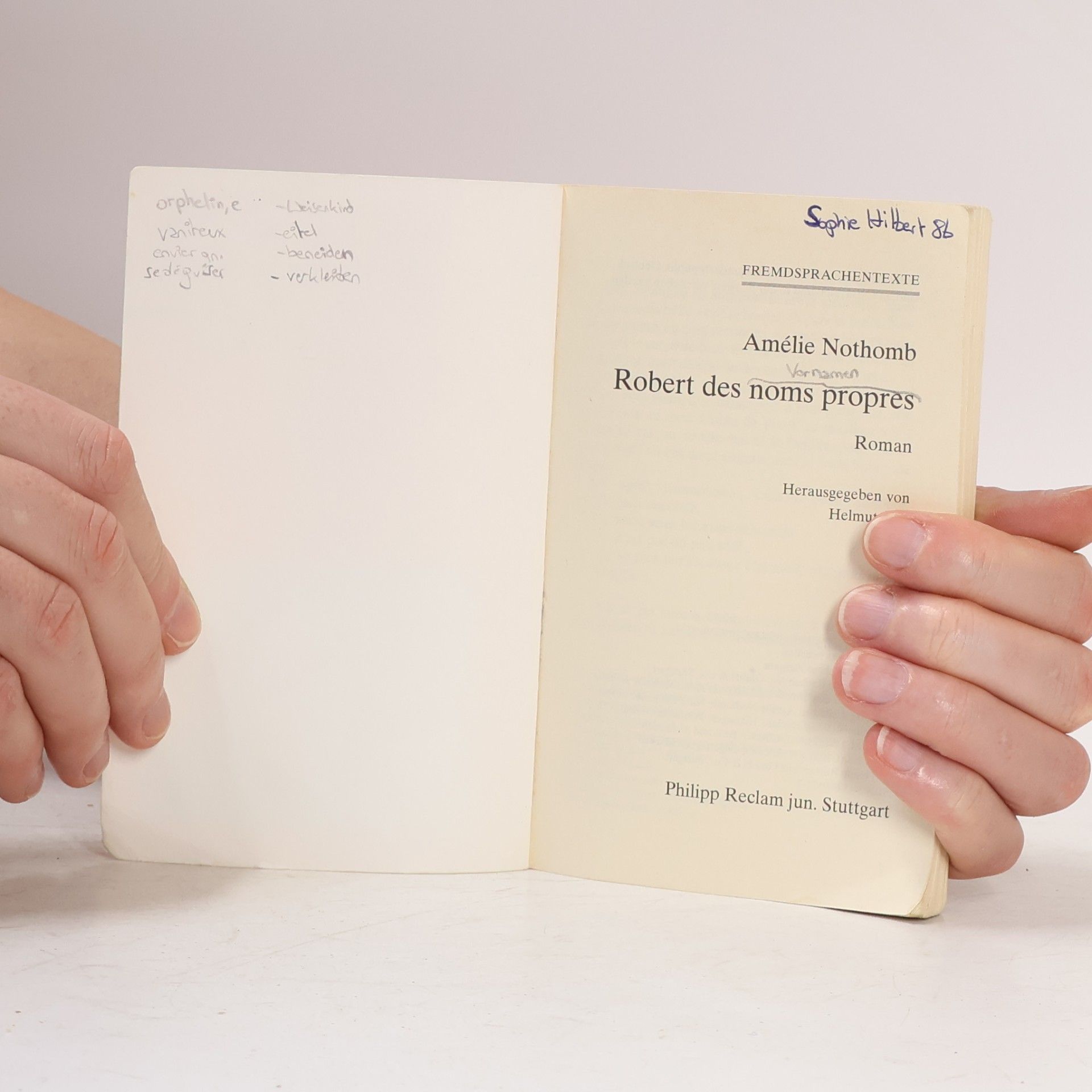 Amélie Nothomb Robert des noms propres