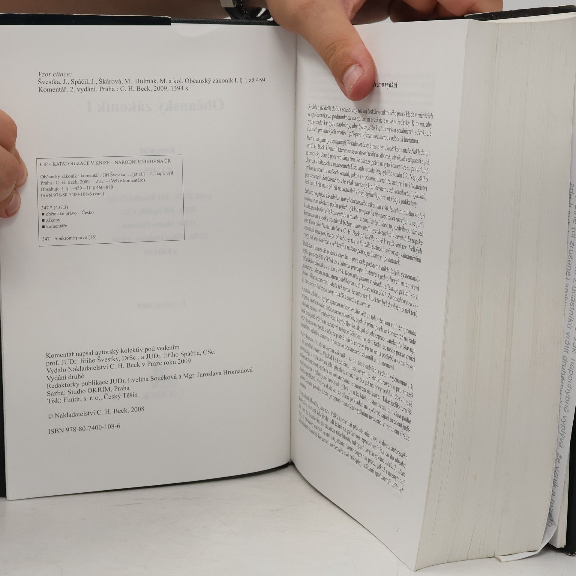 Jiří Švestka Občanský zákoník I. : komentář, 2. vydání § 1- 459