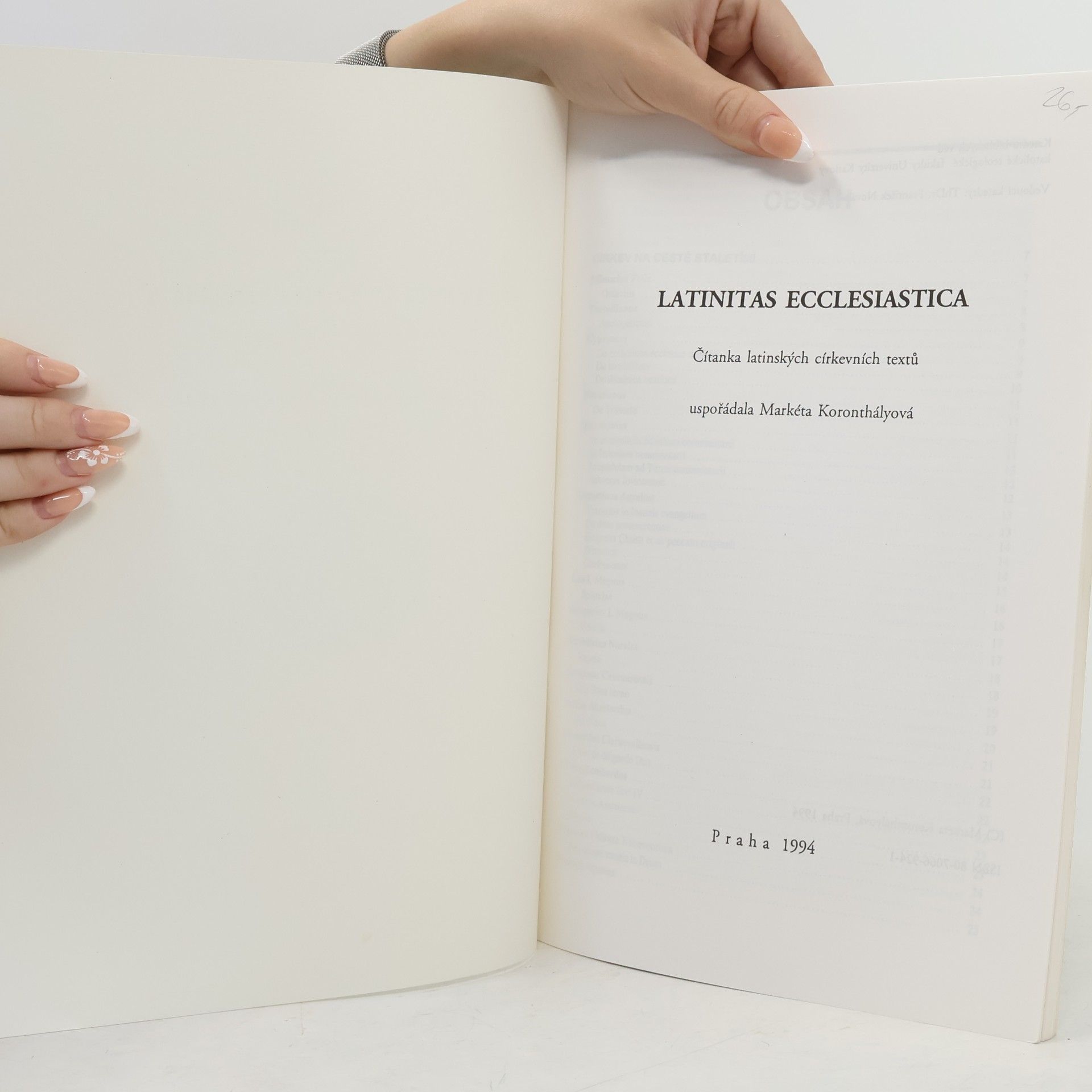 Markéta Koronthályová Latinitas ecclesiastica