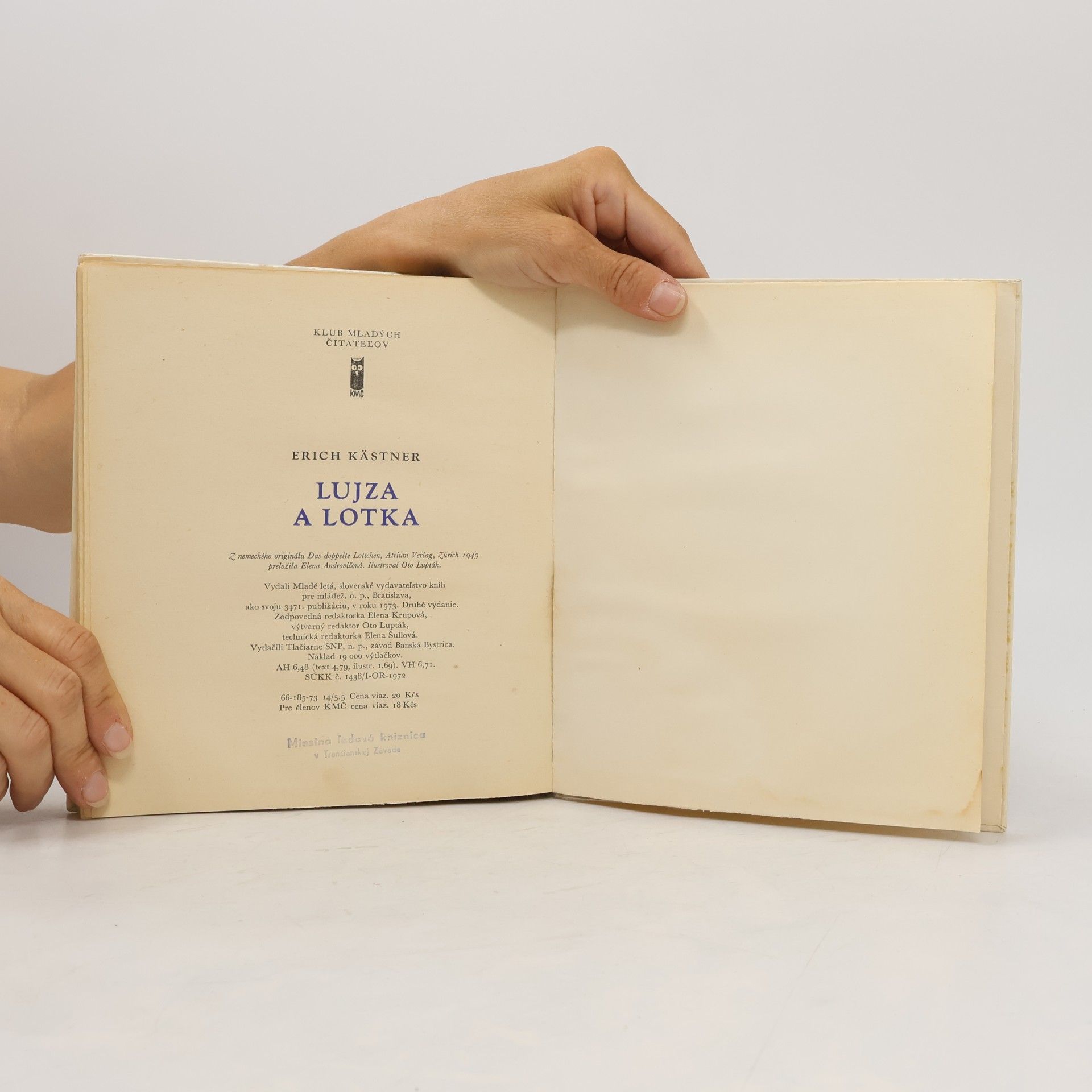 Erich Kästner Lujza a Lotka