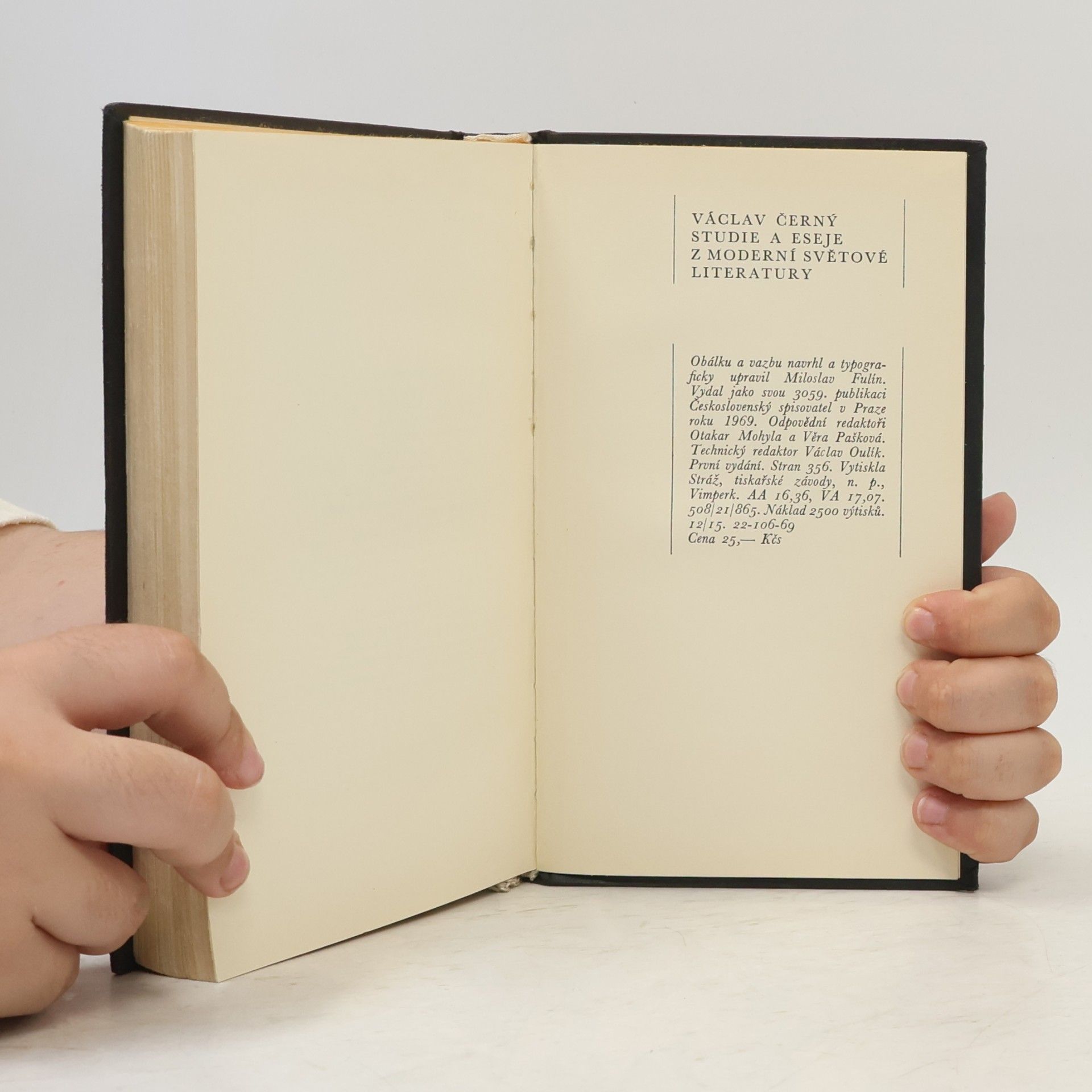 Václav Černý Studie a eseje z moderní světové literatury