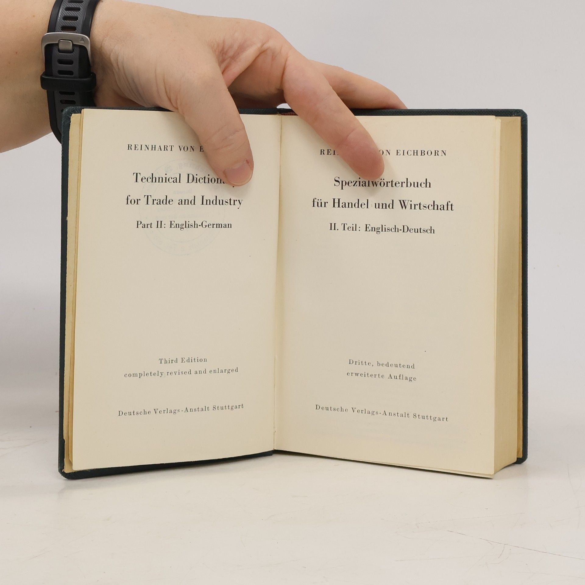 Reinhart von Eichborn Spezialwörterbuch für Handel und Wirtschaft II. Teil