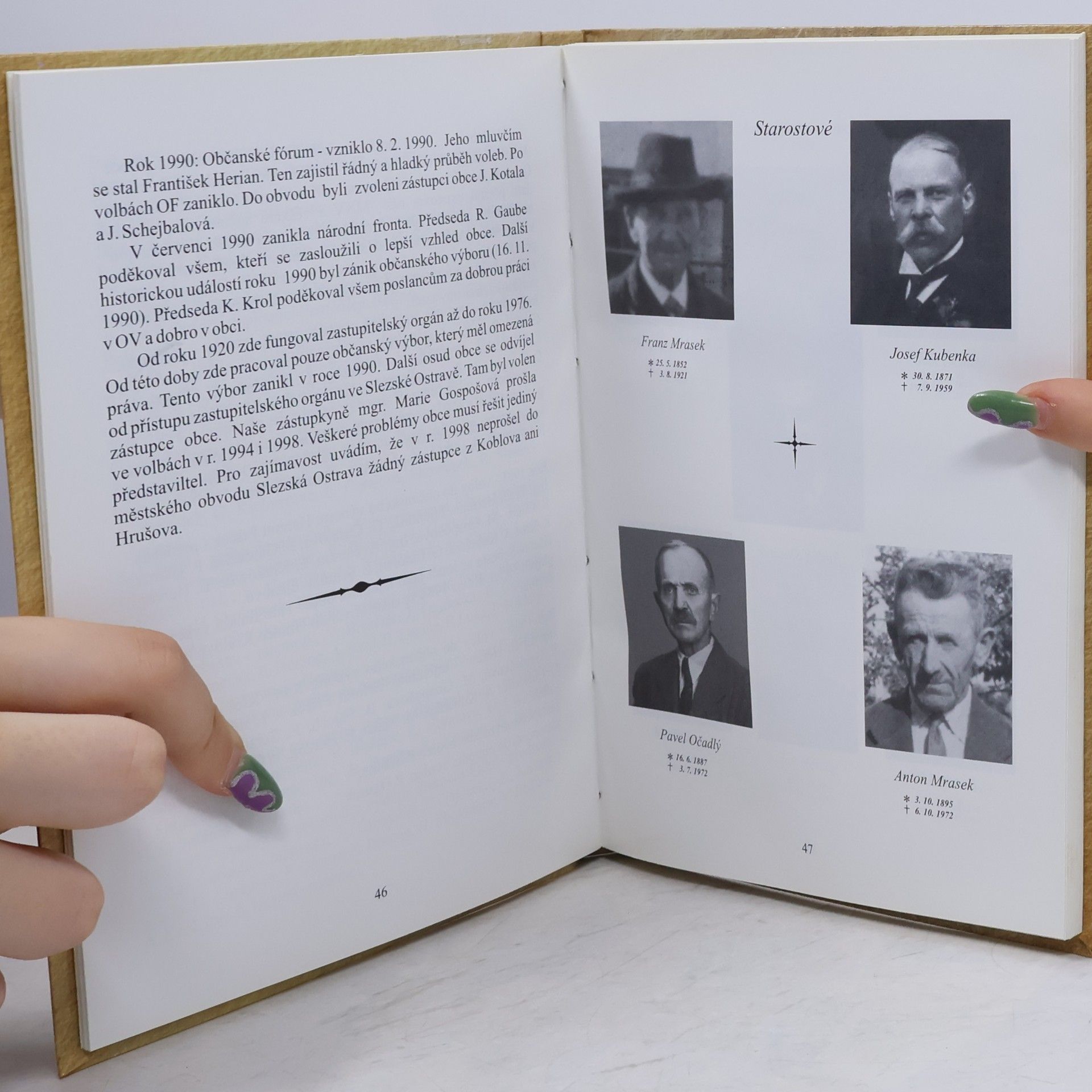Valter Čuraj 290 let, Antošovice historie 1709-1999