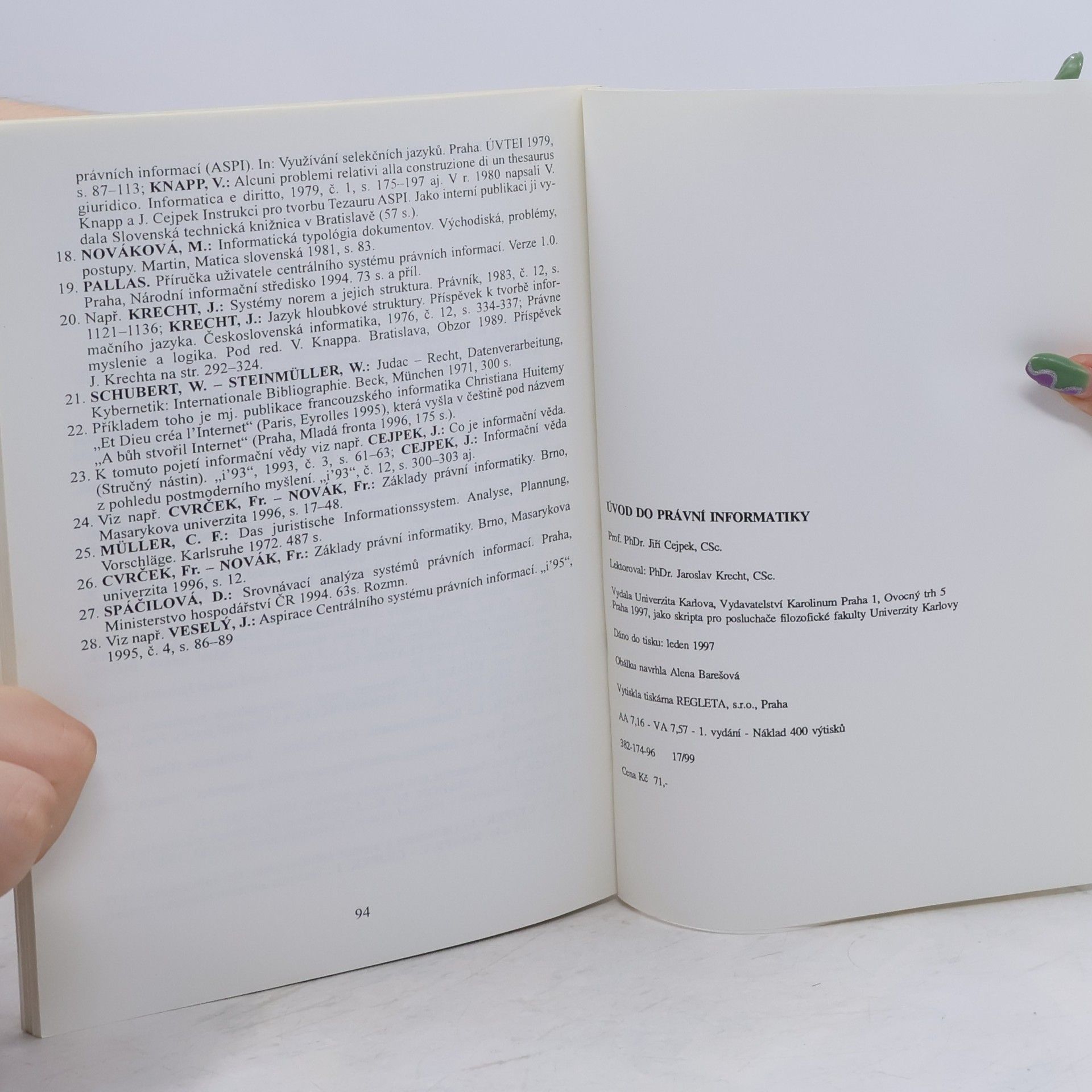 Jiří Cejpek Úvod do právní informatiky