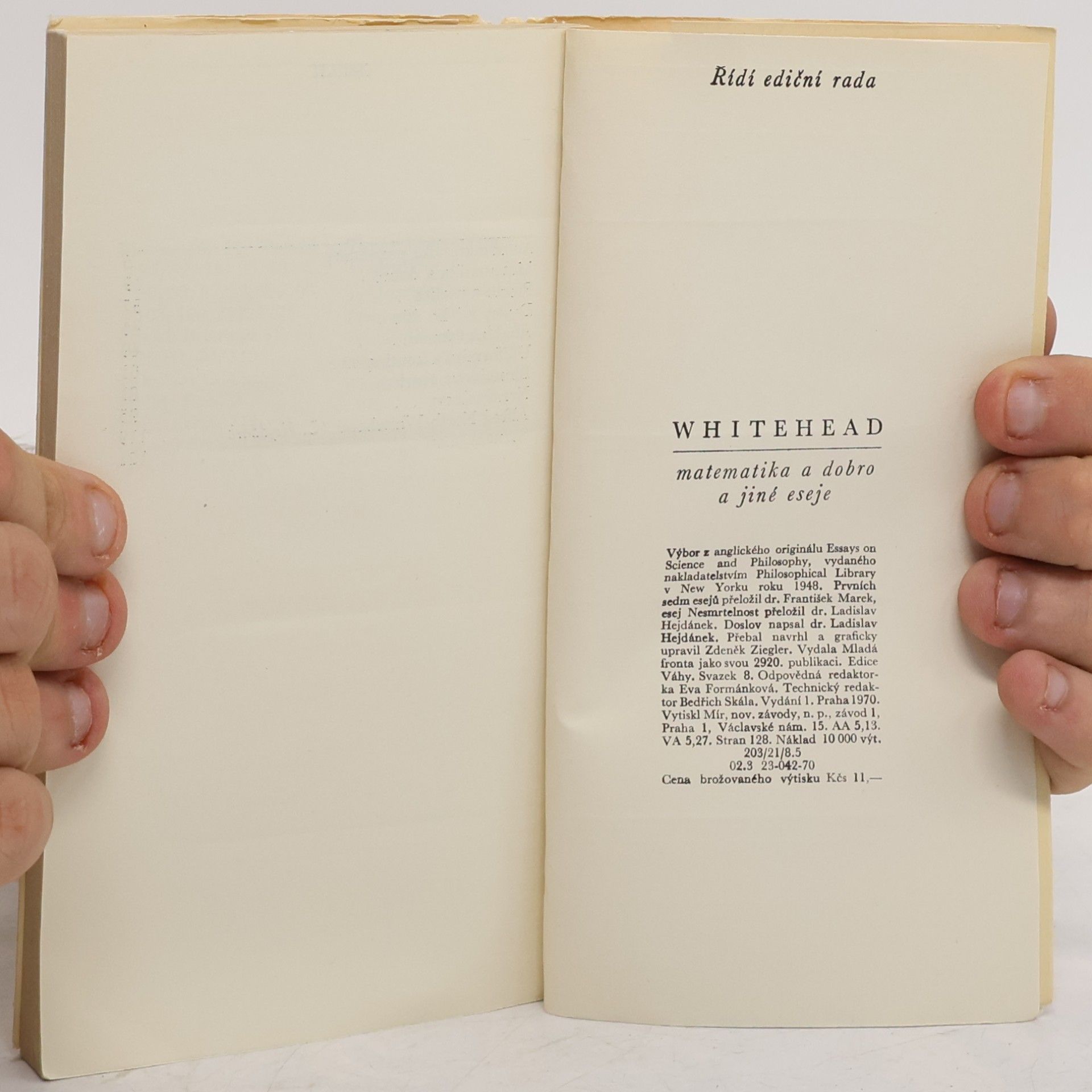 Alfred North Whitehead Matematika a dobro a jiné eseje