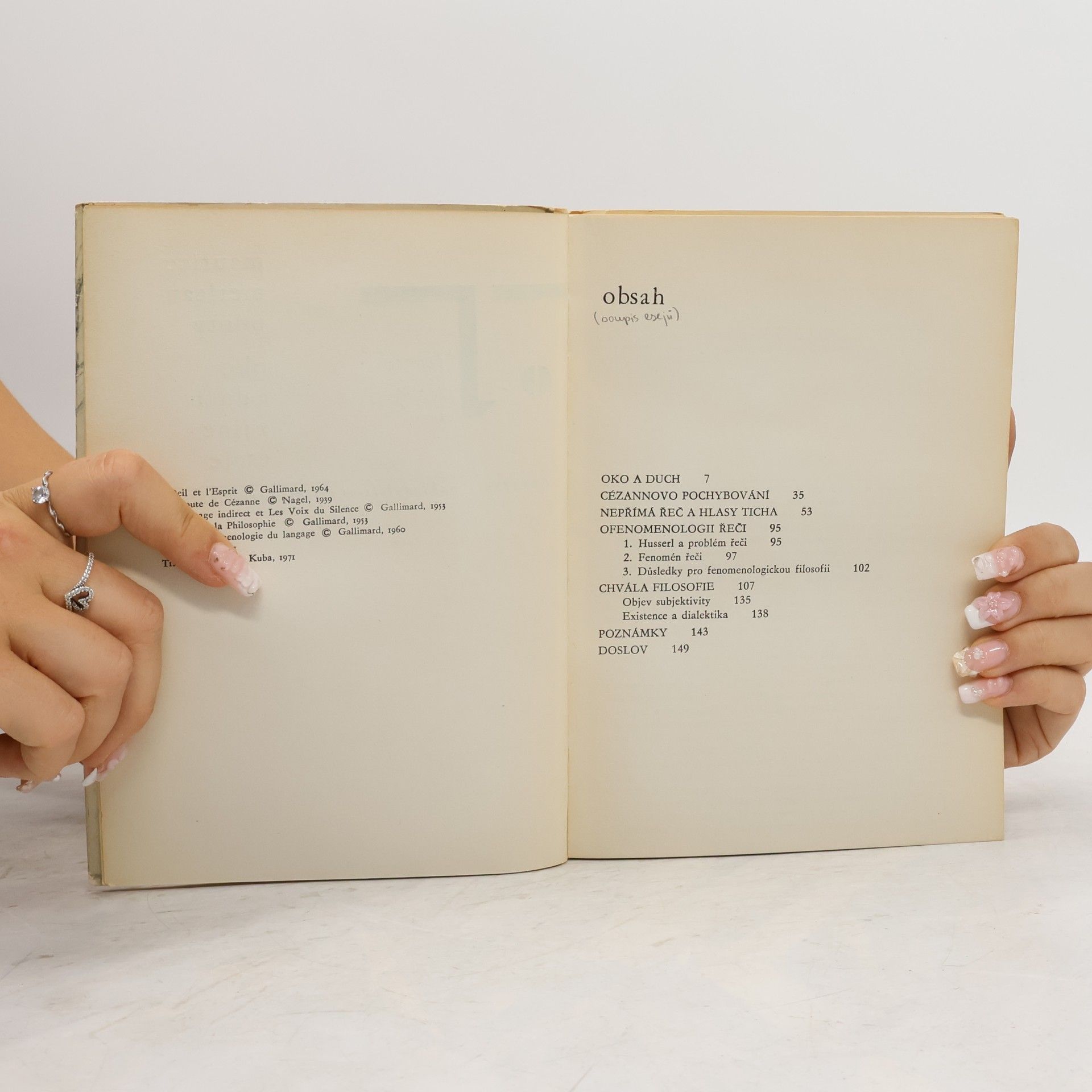 Maurice Merleau Ponty Oko a duch a jiné eseje