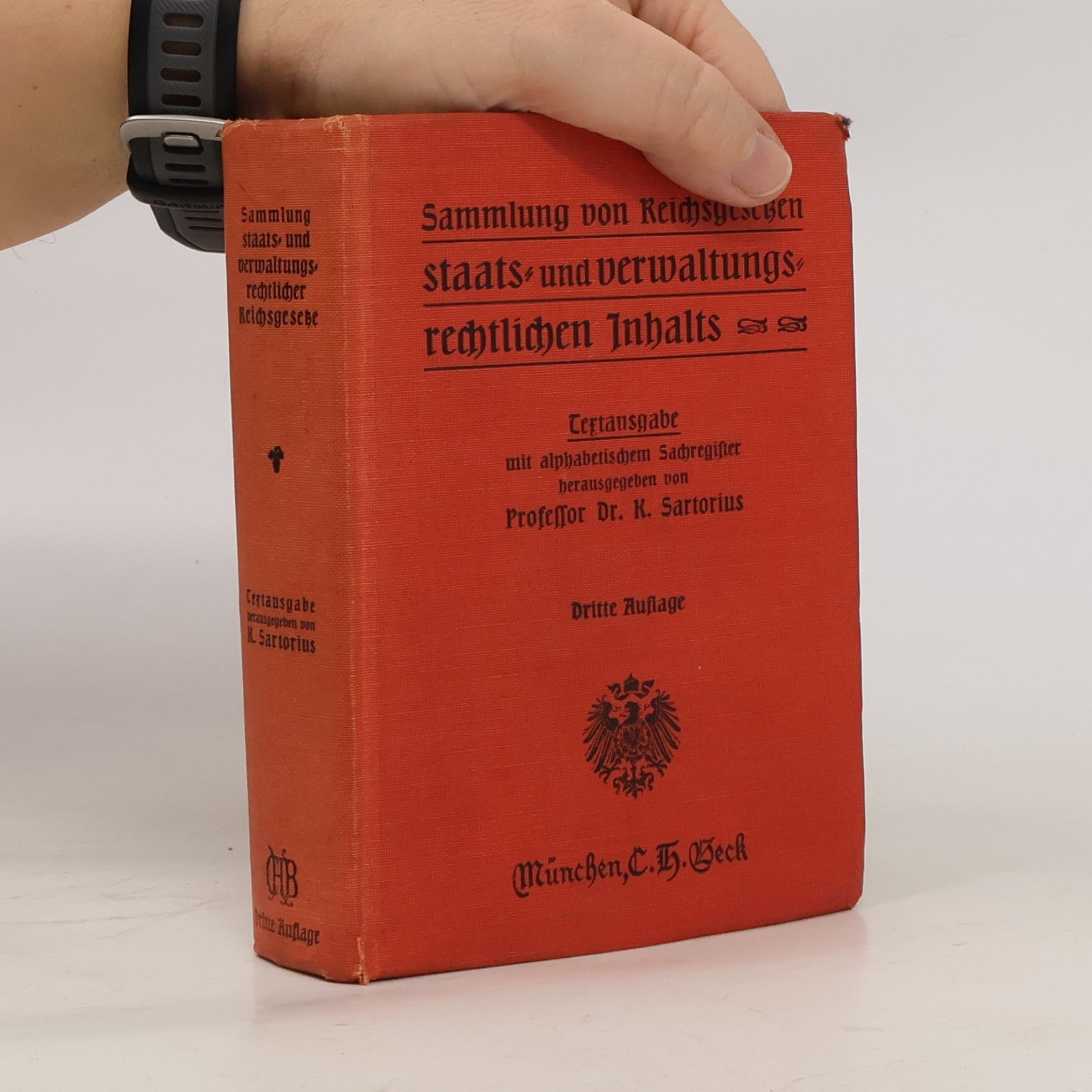 Sammlung von Reichsgesetzen und Verordnungen staats- und verwaltungsrechtlichen Inhalts
