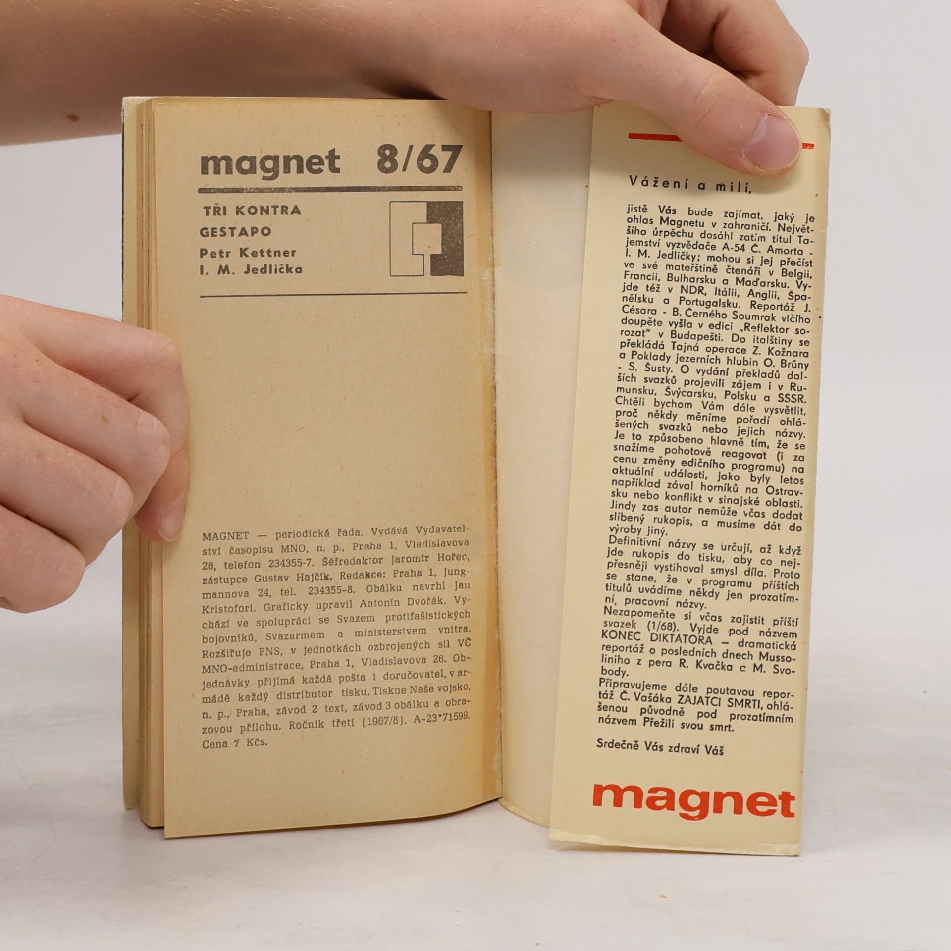 Petr Kettner Tři kontra gestapo. Magnet 8/67