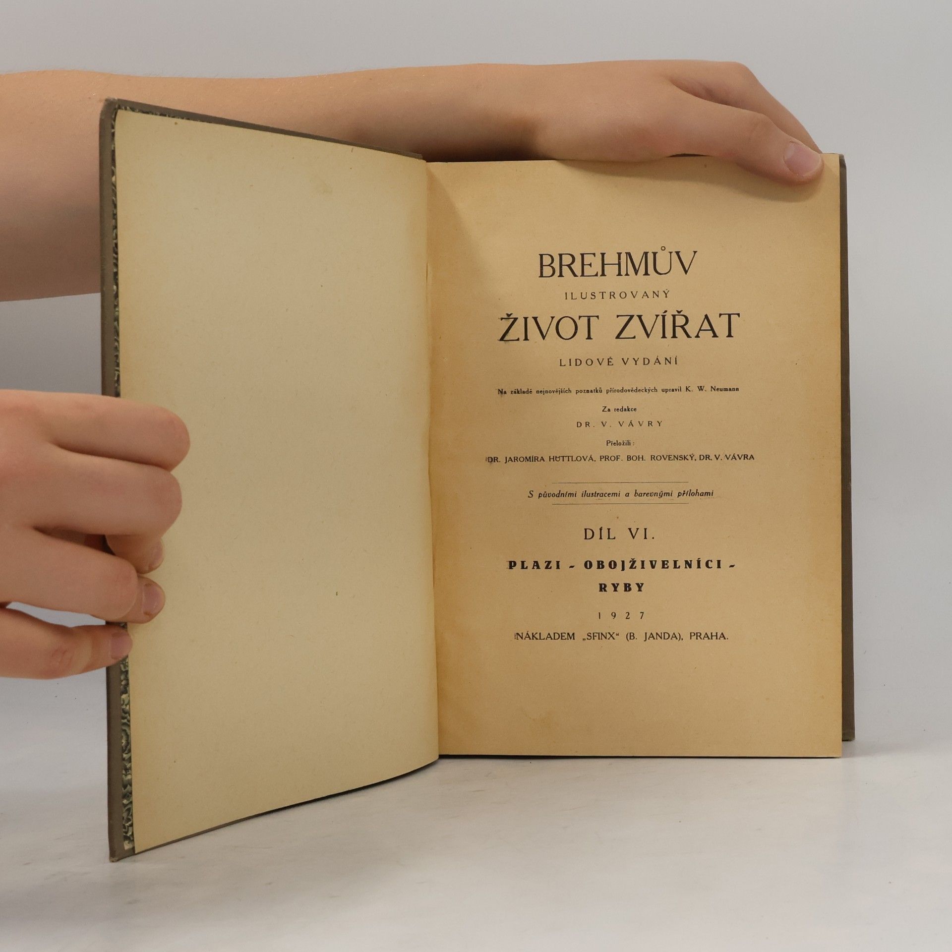 Alfred Edmund Brehm Brehmův život zvířat VI. Plazi, obojživelníci, ryby