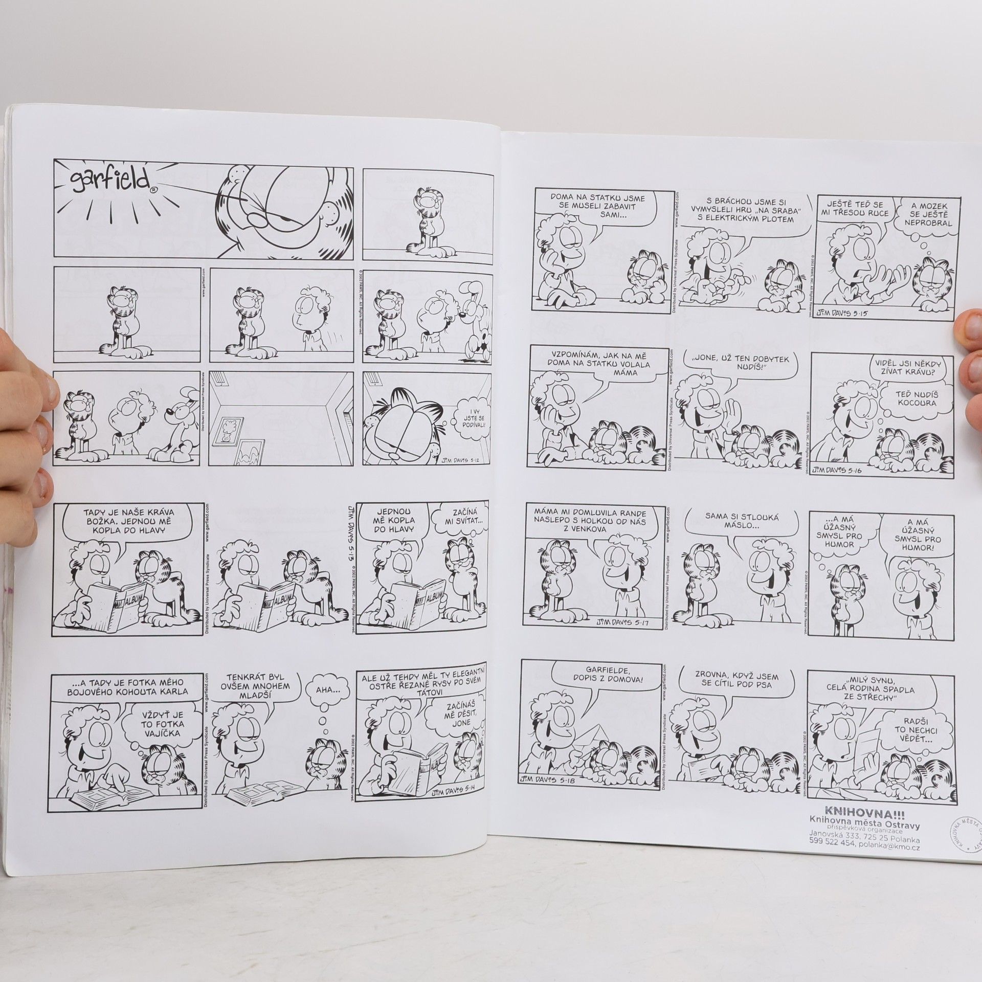 Jim Davis Garfield starší a širší
