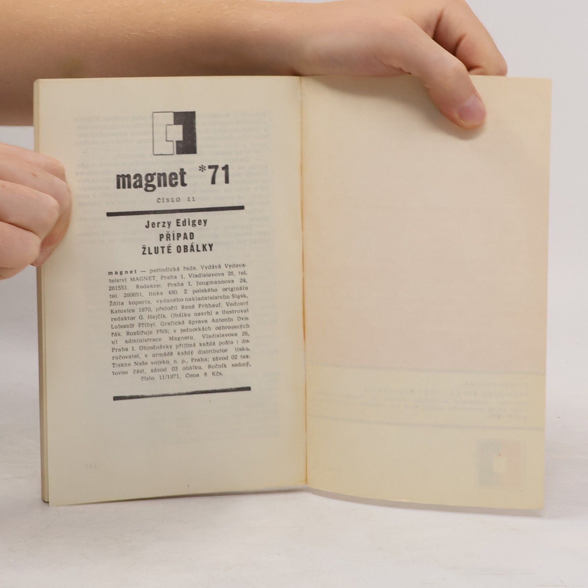 Jerzy Edigey Magnet 1971. Případ žluté obálky