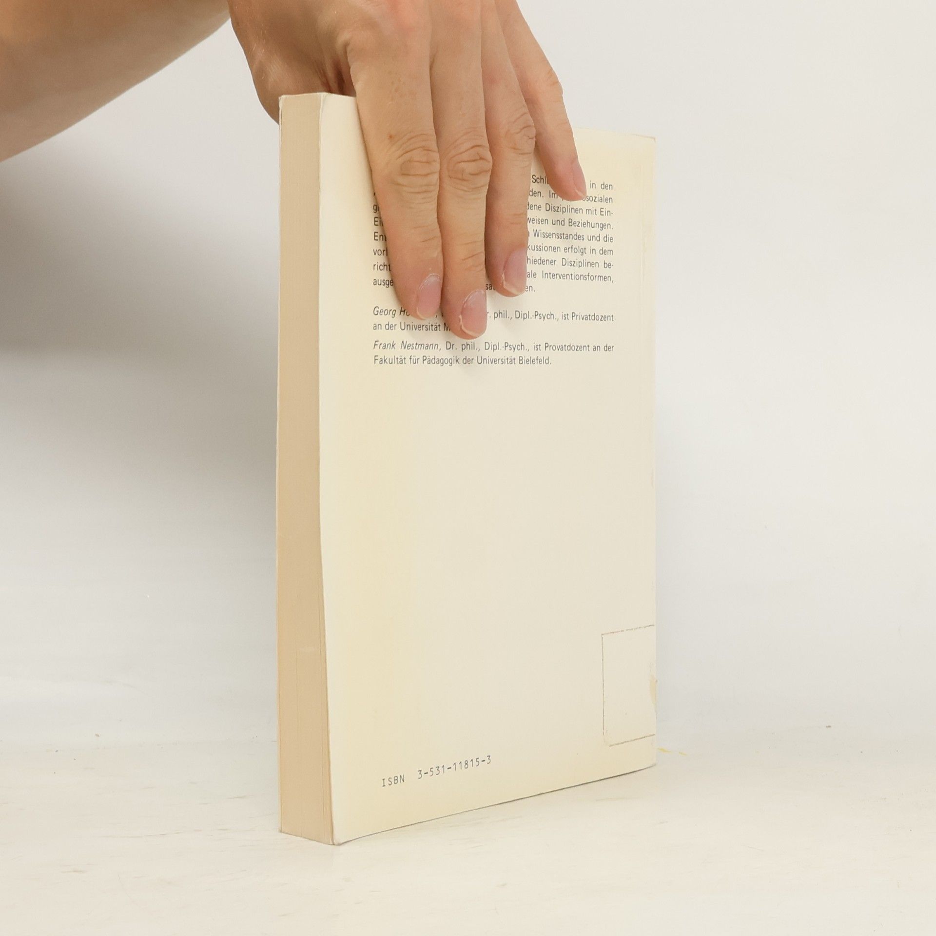 Georg Hörmann Handbuch der psychosozialen Intervention