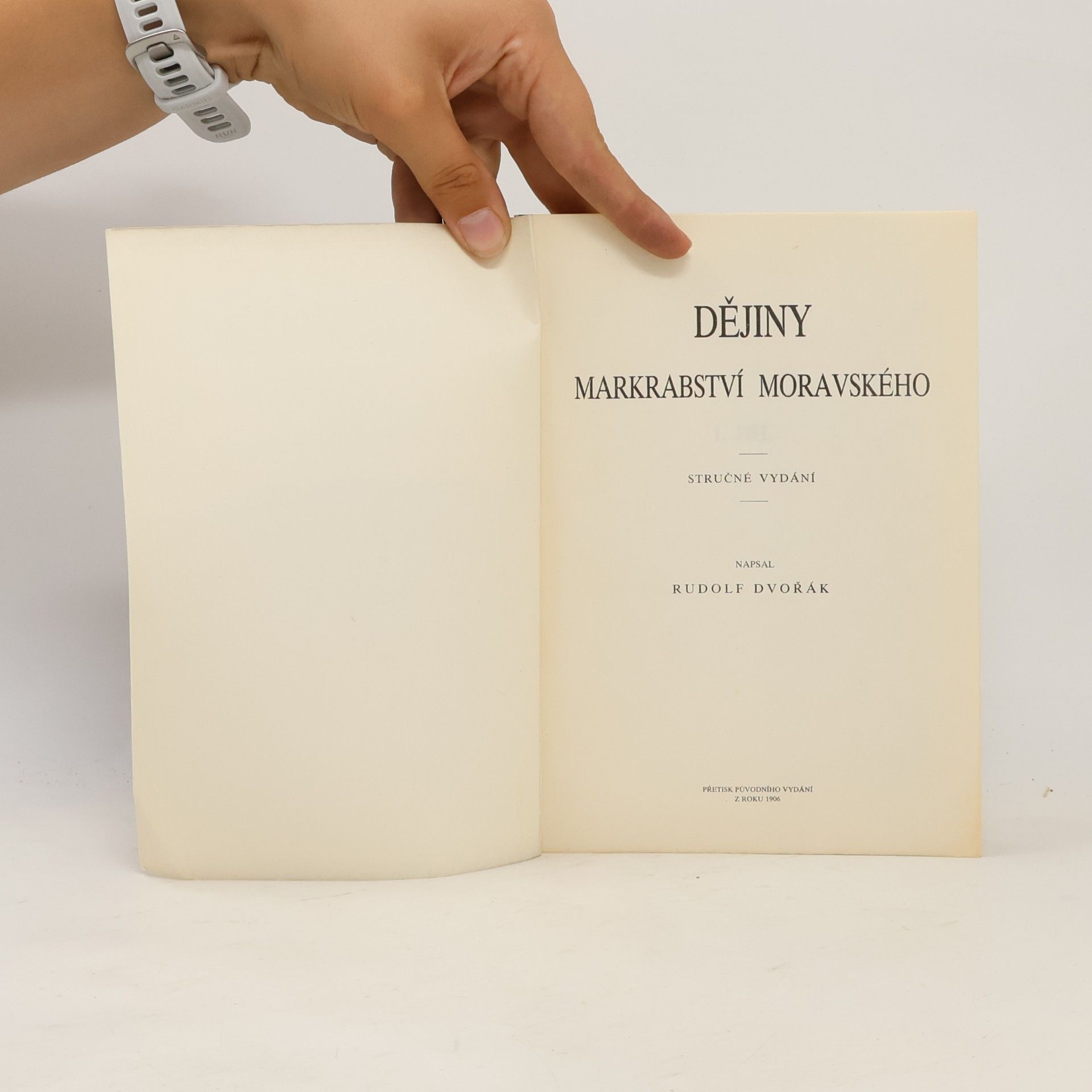 Rudolf Dvořák Dějiny markrabství moravského I.
