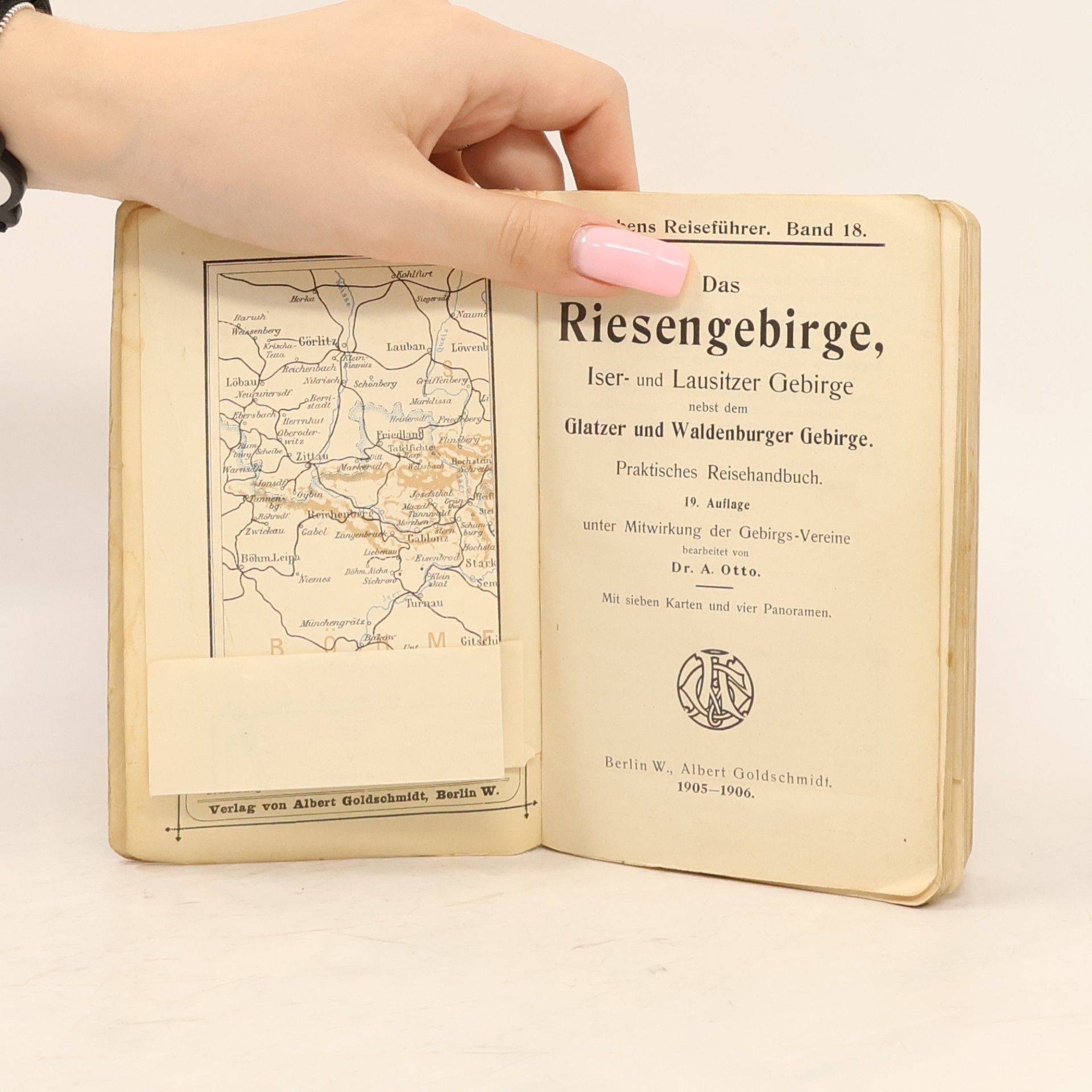 August Otto Das Riesengebirge, Iser- und Lausitzer Gebirge nebst dem Glatzer und Waldenburger Gebirge