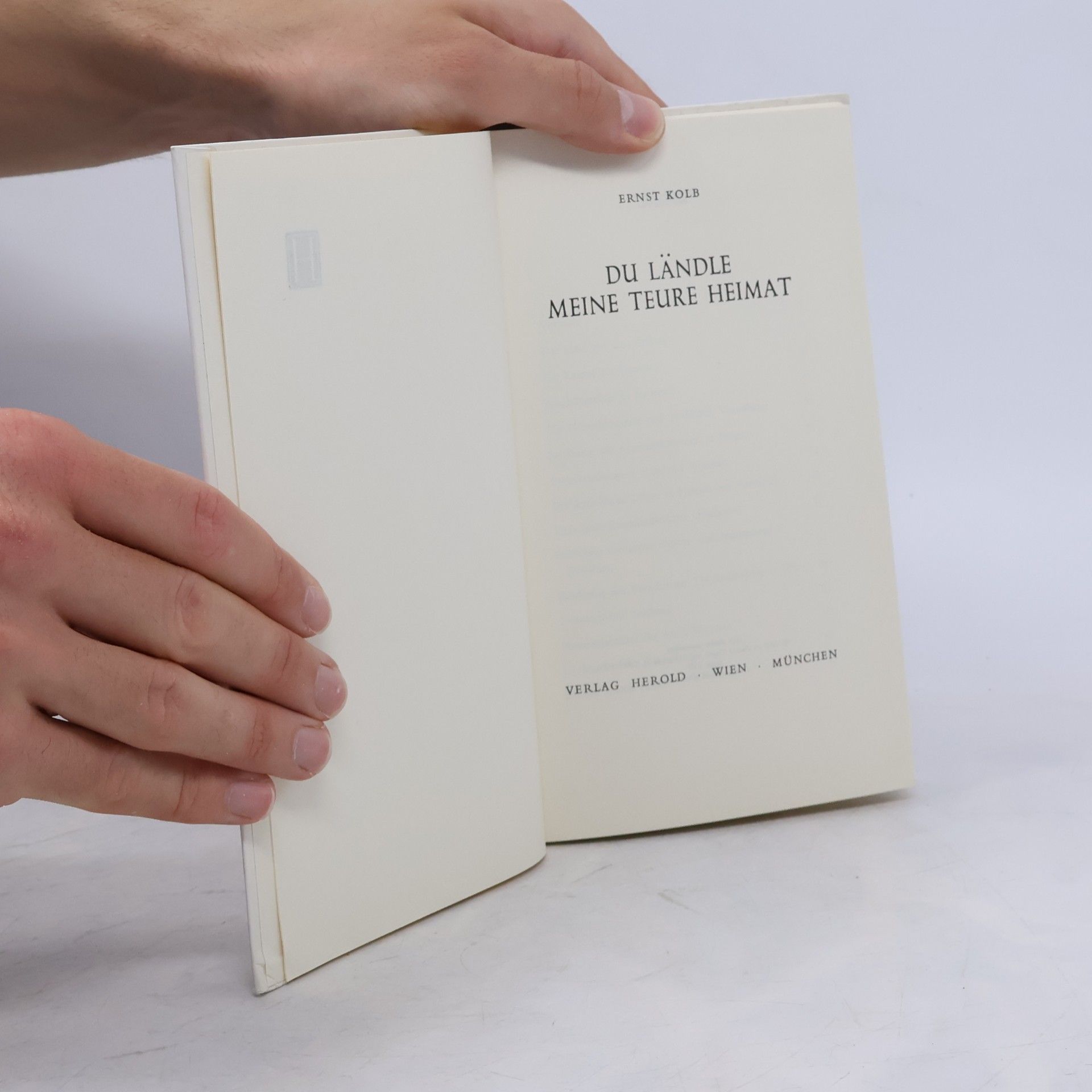 Ernst Kolb Du Ländle meine teure Heimat