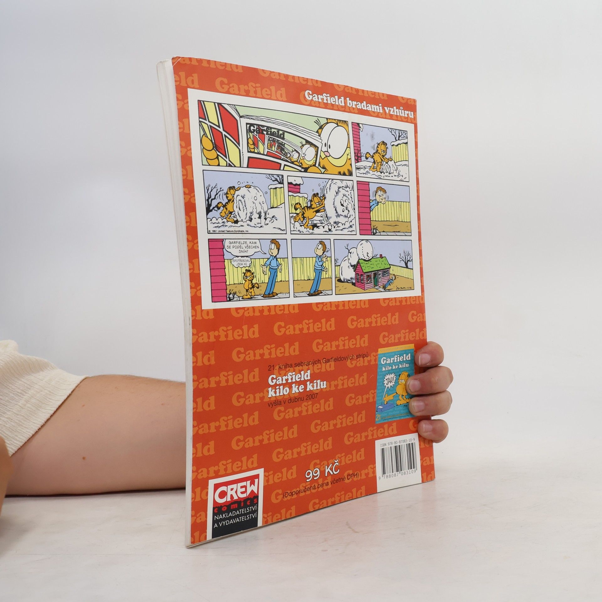 Jim Davis Garfield bradami vzhůru