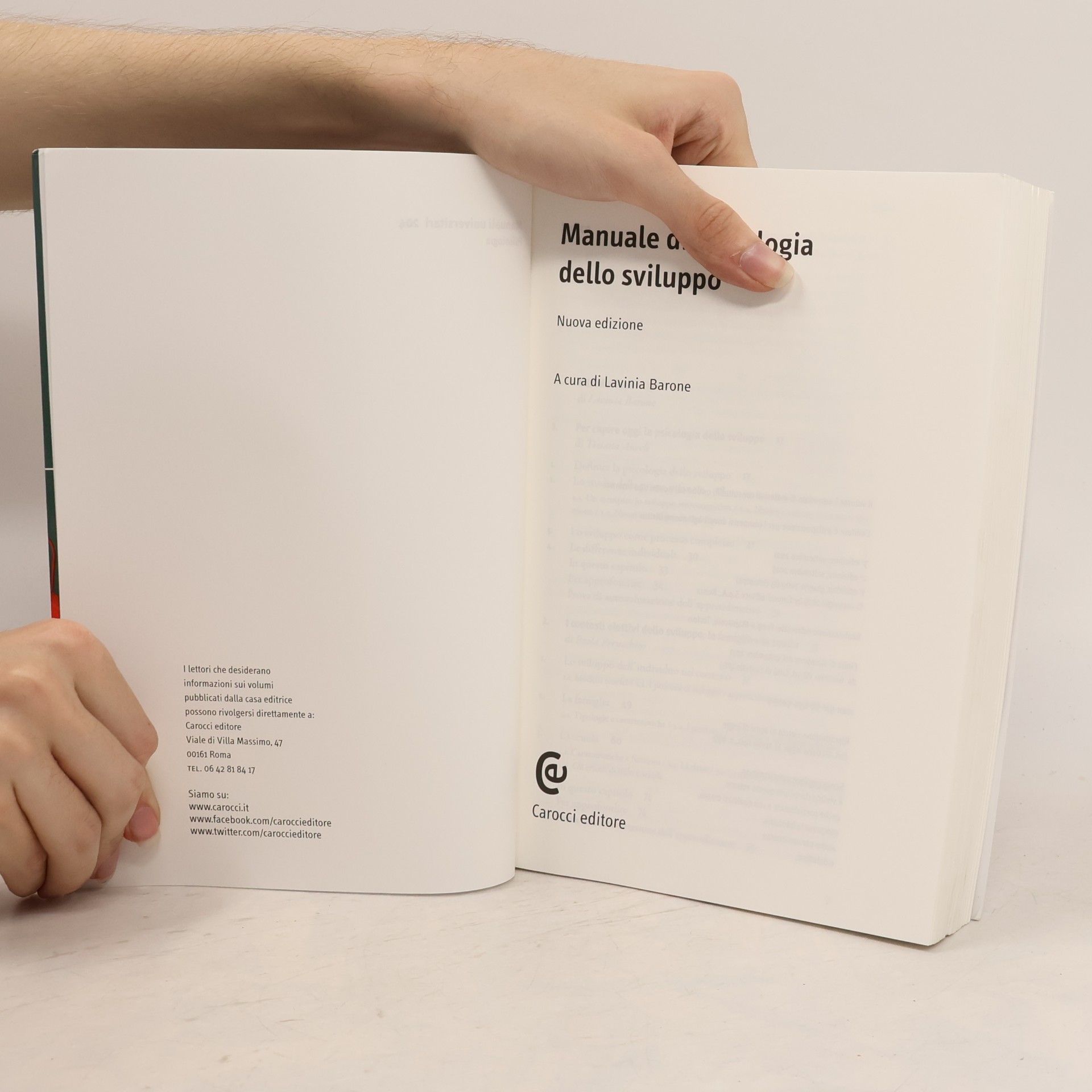 Lavinia Barone Manuali universitari: Manuale di psicologia dello sviluppo
