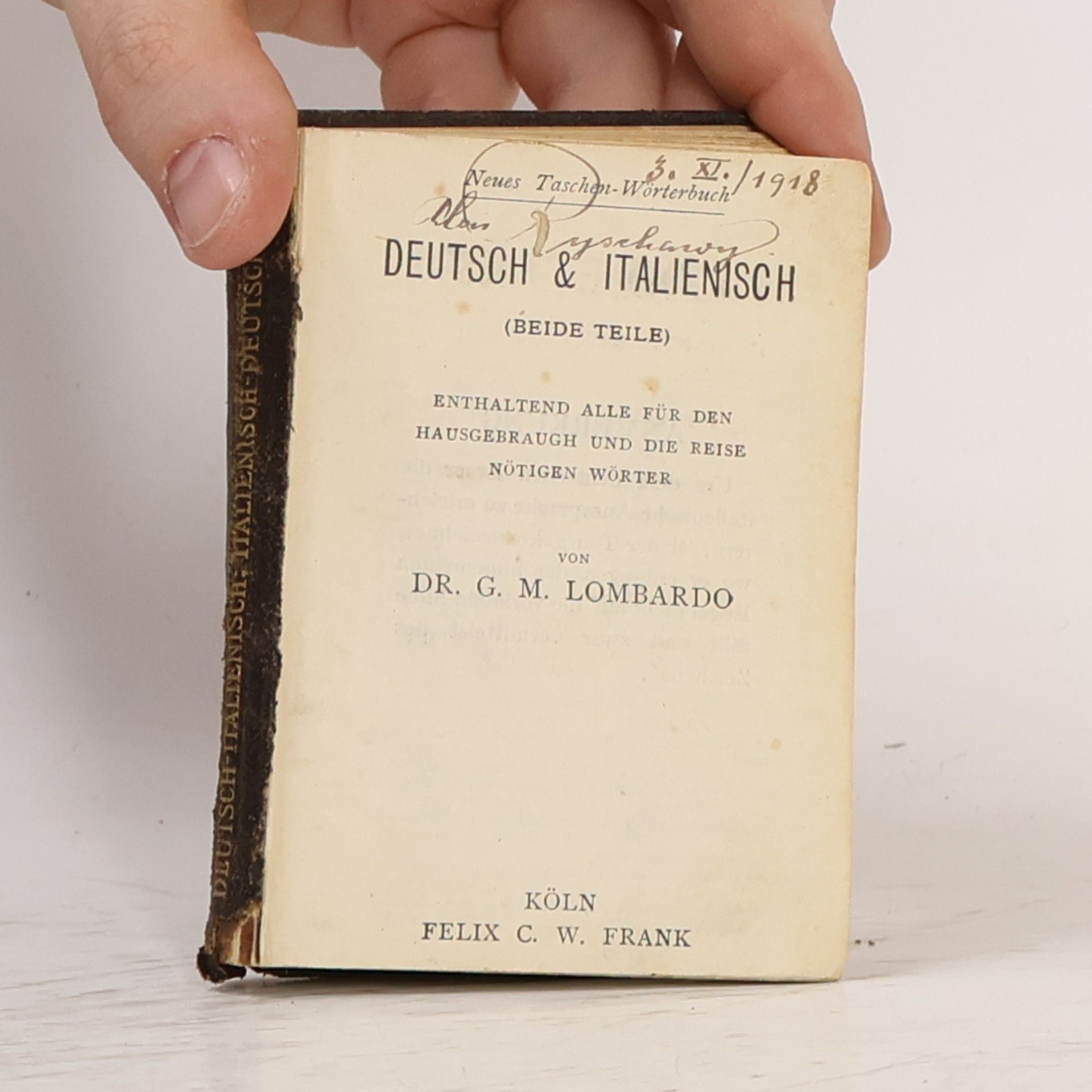 G. M. Lombardo Neues Taschen-Wörterbuch: Deutsch & Italienisch