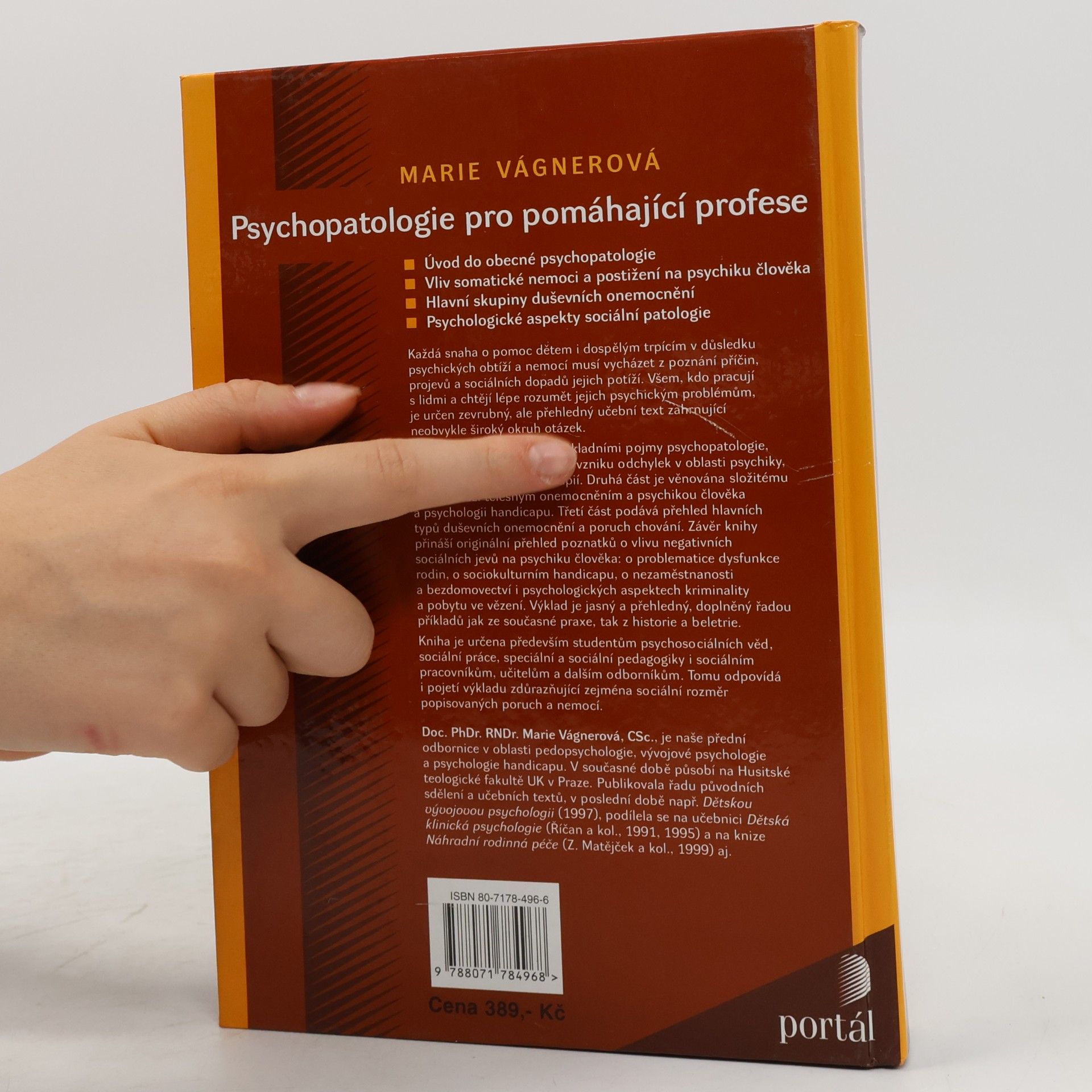 Marie Vágnerová Psychopatologie pro pomáhající profese