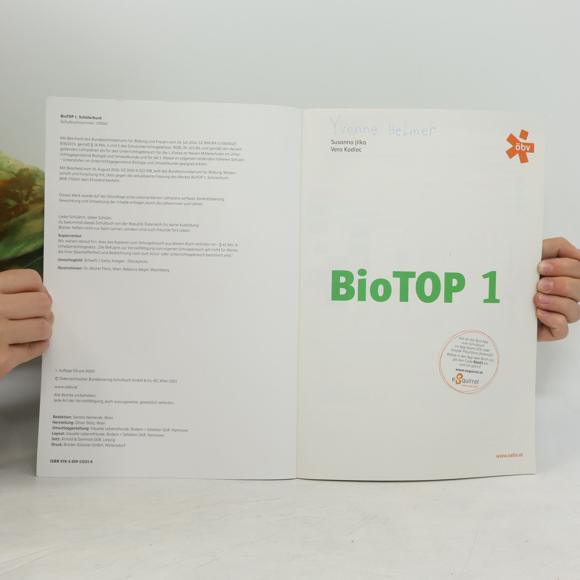 Yvonne Helmer BioTOP 1, Schülerbuch