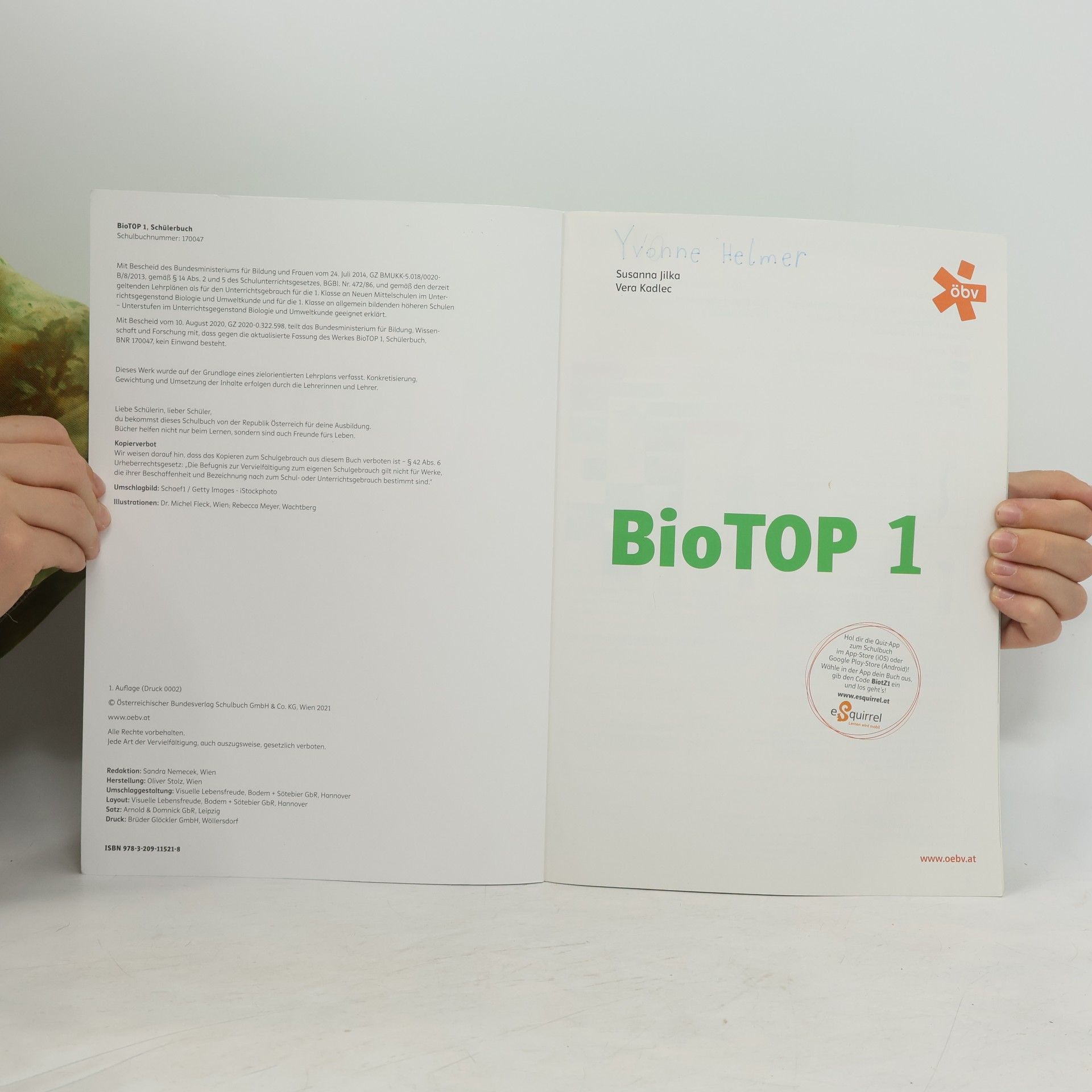 Yvonne Helmer BioTOP 1, Schülerbuch