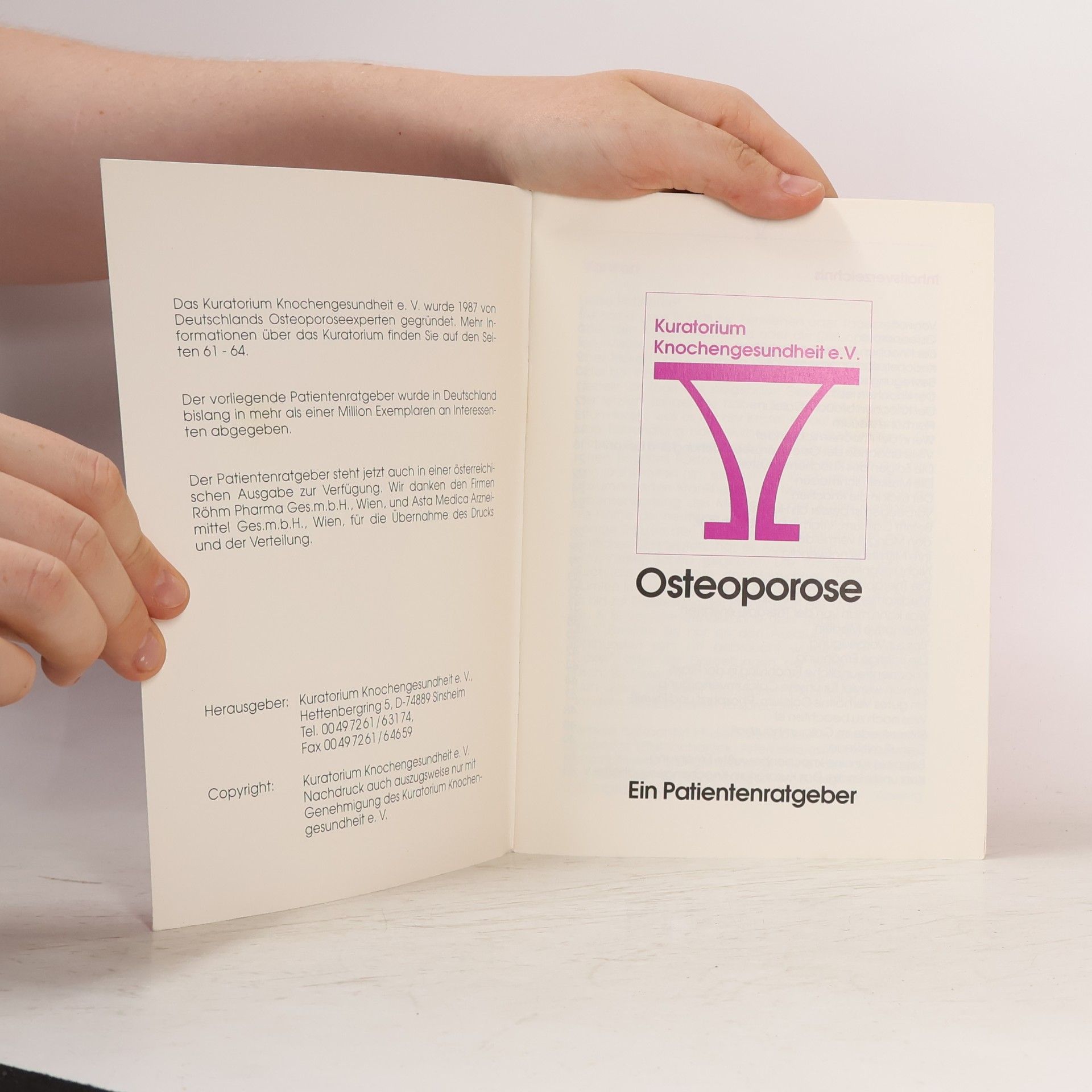 Autorenkollektiv Osteoporose Patientenratgeber des Kuratorium Knochengesundheit