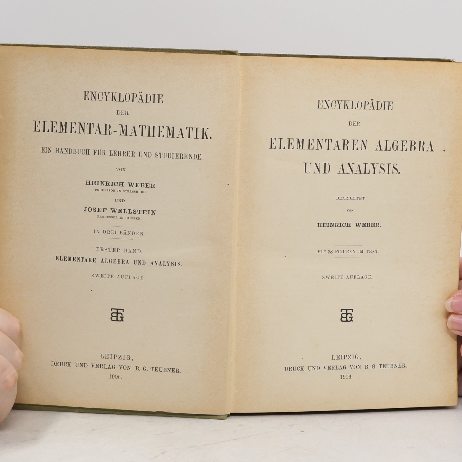 Heinrich Weber Encyklopädie der Elementar-Mathematik I.