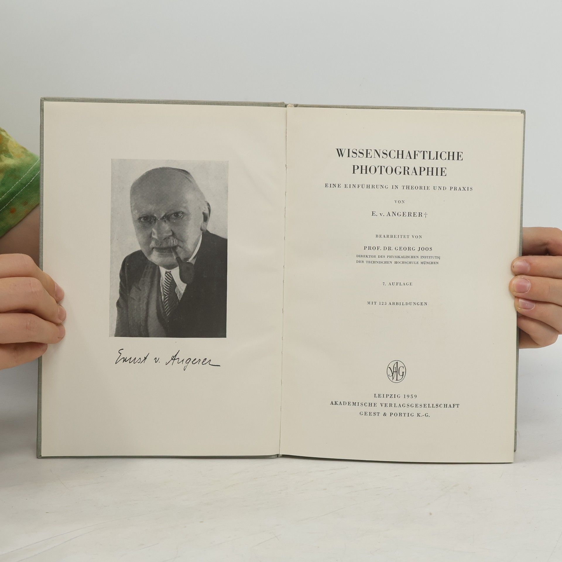 Georg Joos Wissenschaftliche Photographie. Eine einführung in Theorie und Praxis