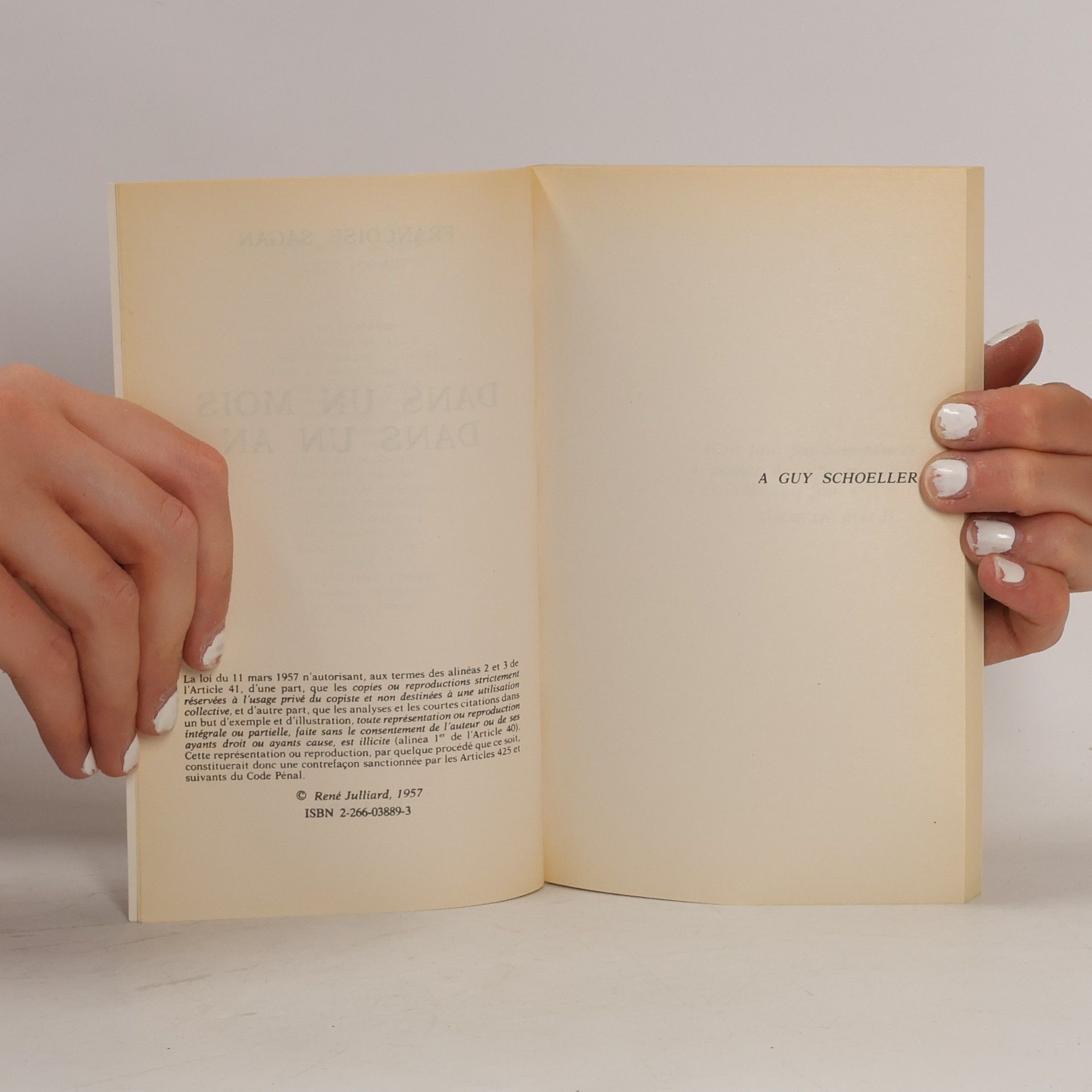 Françoise Sagan Pocket: Dans un mois, dans un an