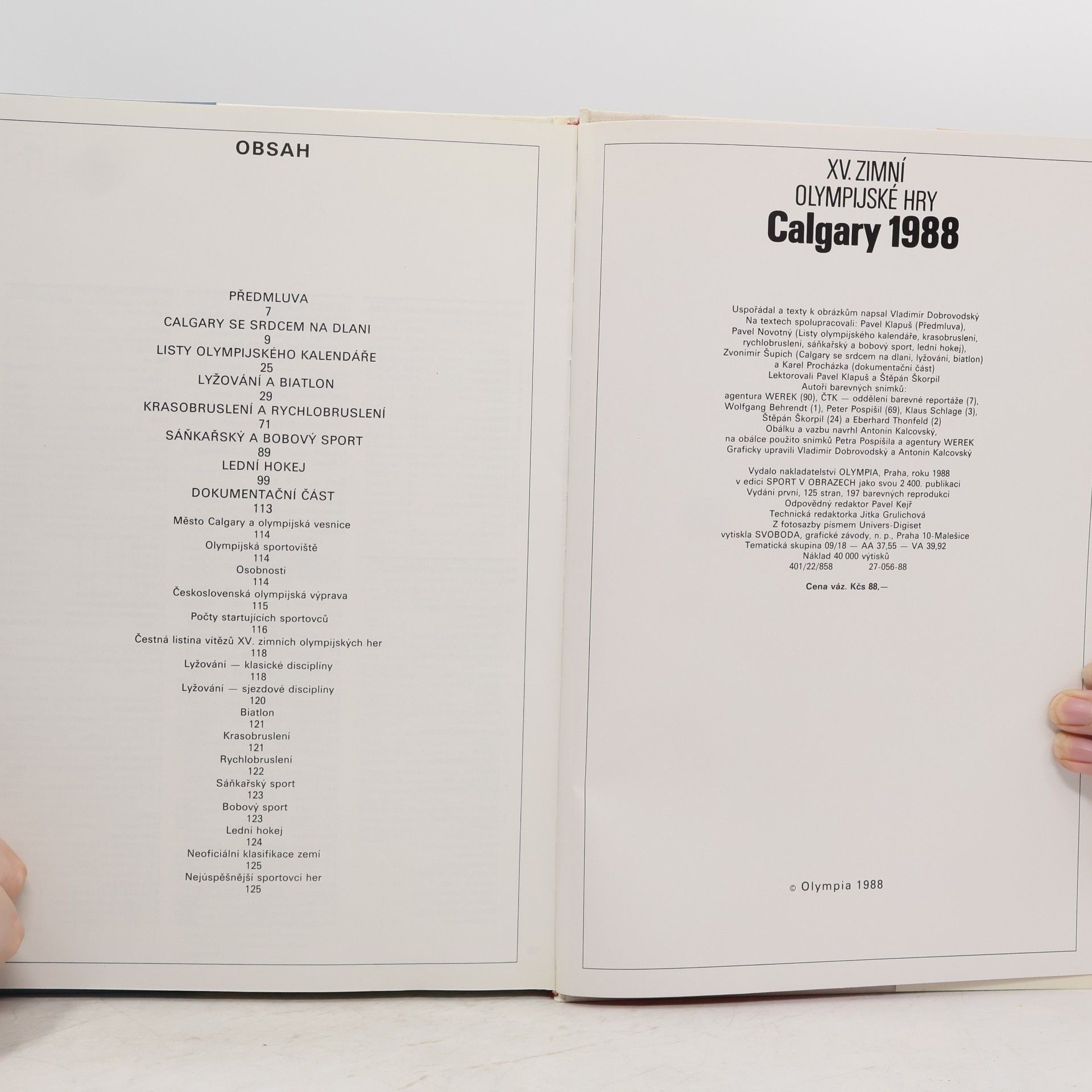 AA.VV. XV. Zimní olympijské hry. Calgary 1988
