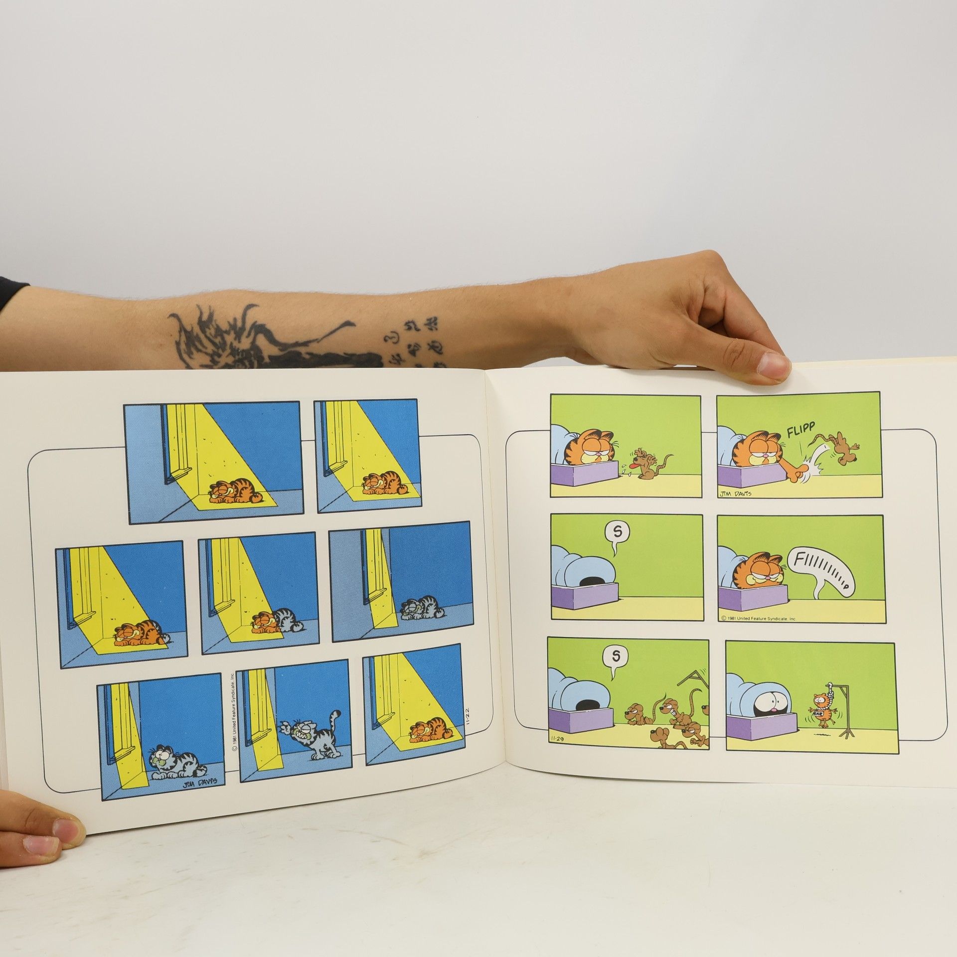 Jim Davis Garfield hat den Bogen raus