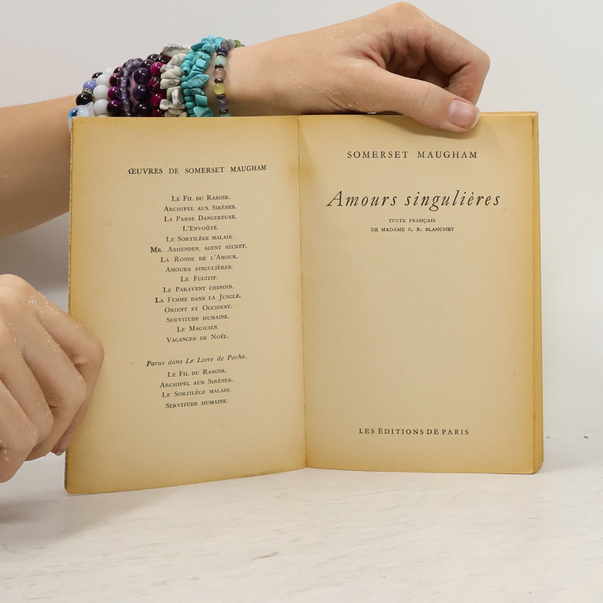 William Somerset Maugham Amours Singulières