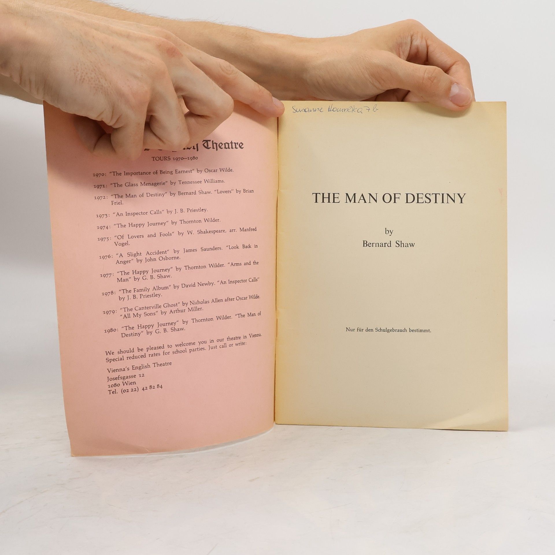 George Bernard Shaw The Man Of Destiny