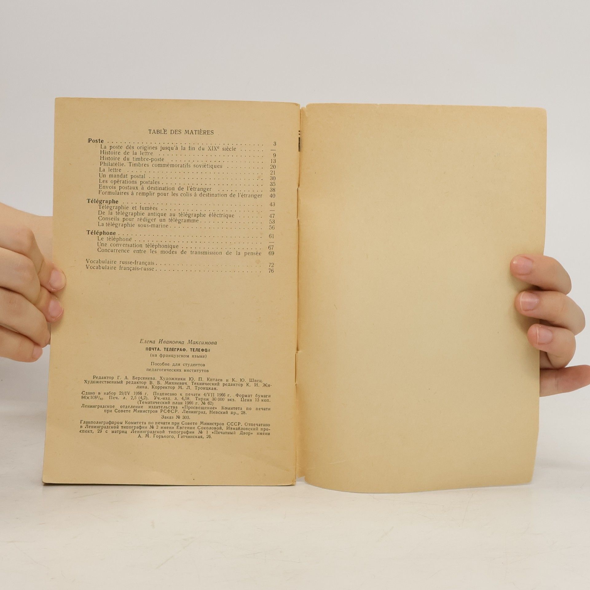 Autorenkollektiv Le Français parlé: Télegraphe - Poste - Téléphone