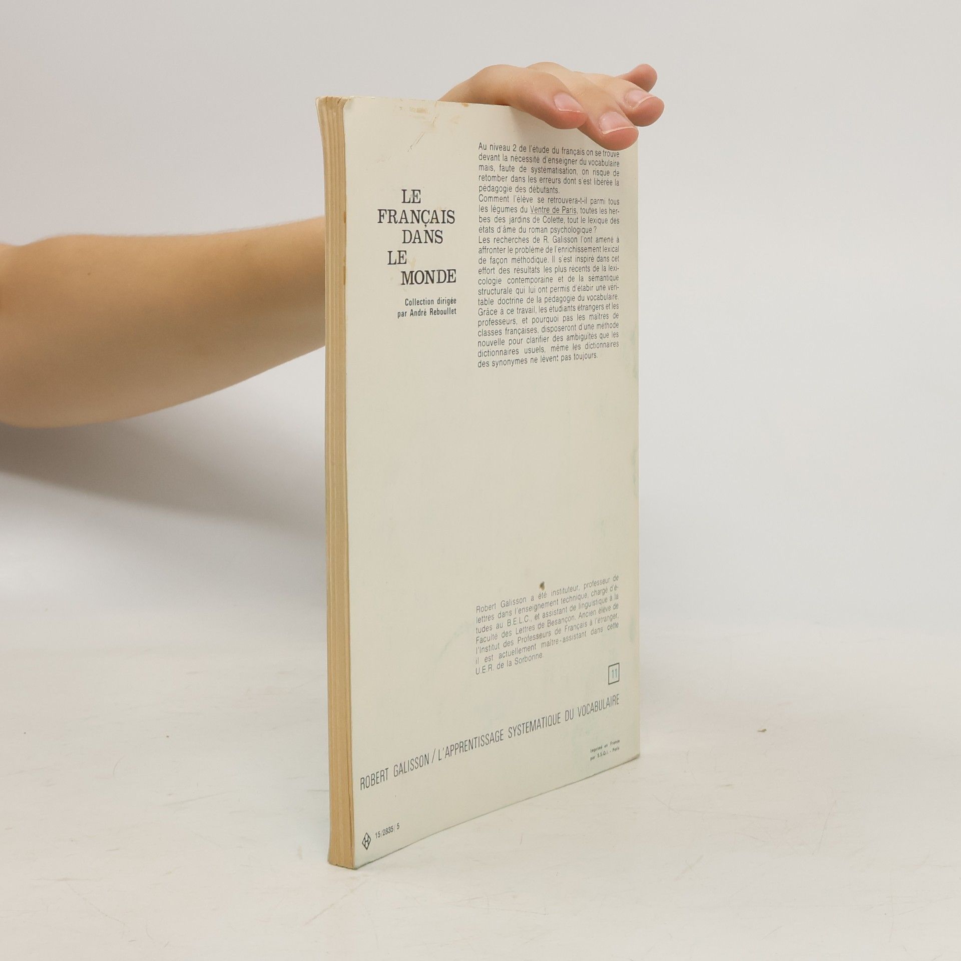 Robert Galisson L'apprentissage systématique du vocabulaire