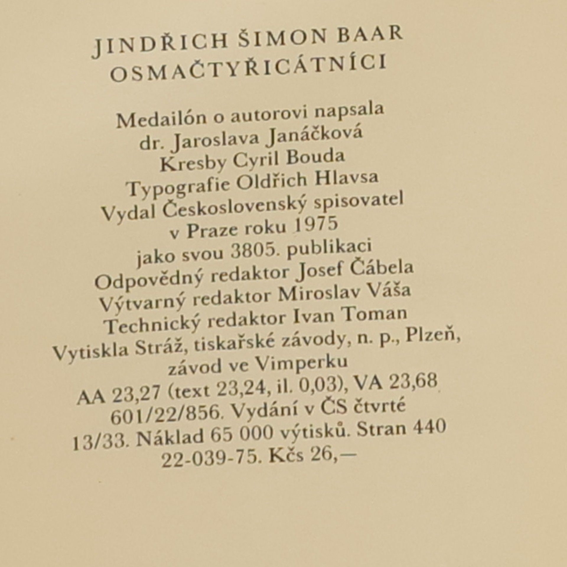 Jindřich Šimon Baar Osmačtyřicátníci