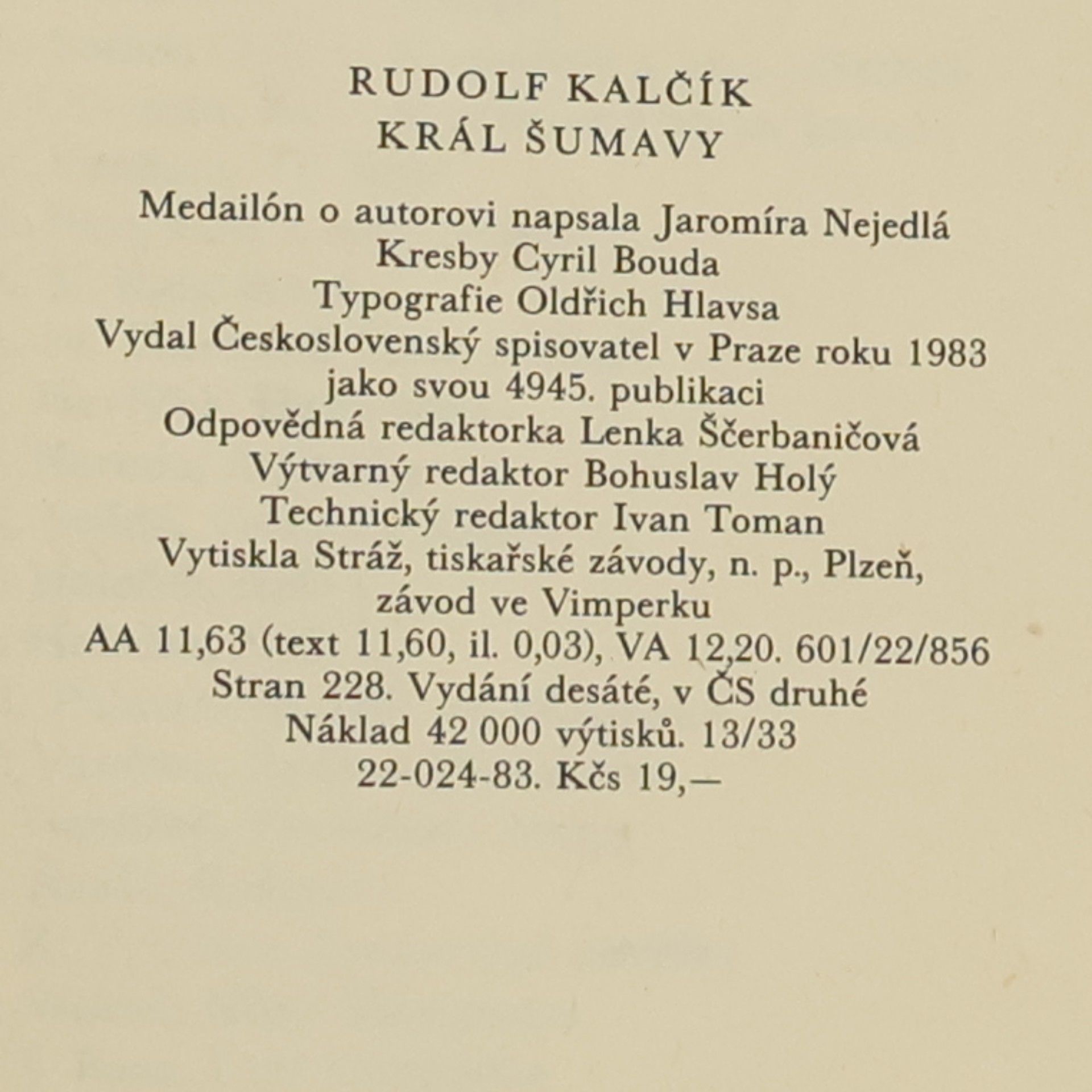 Rudolf Kalčík Král Šumavy