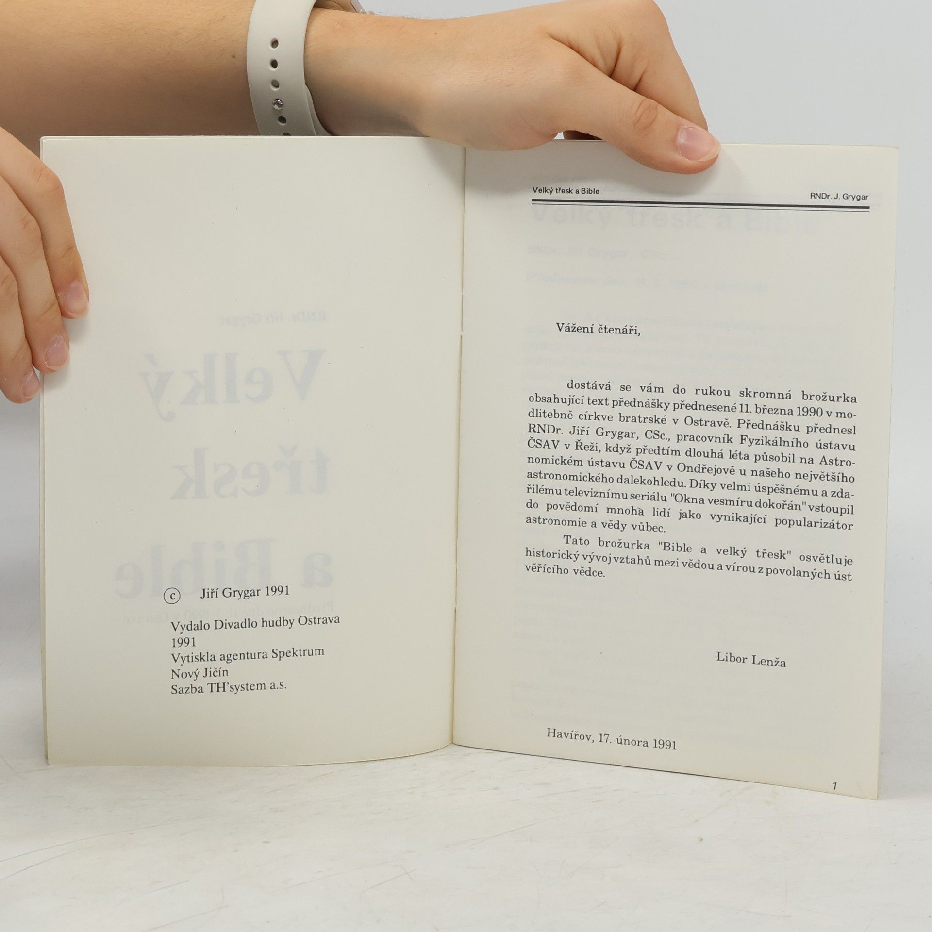 Jiří Grygar Velký třesk a Bible