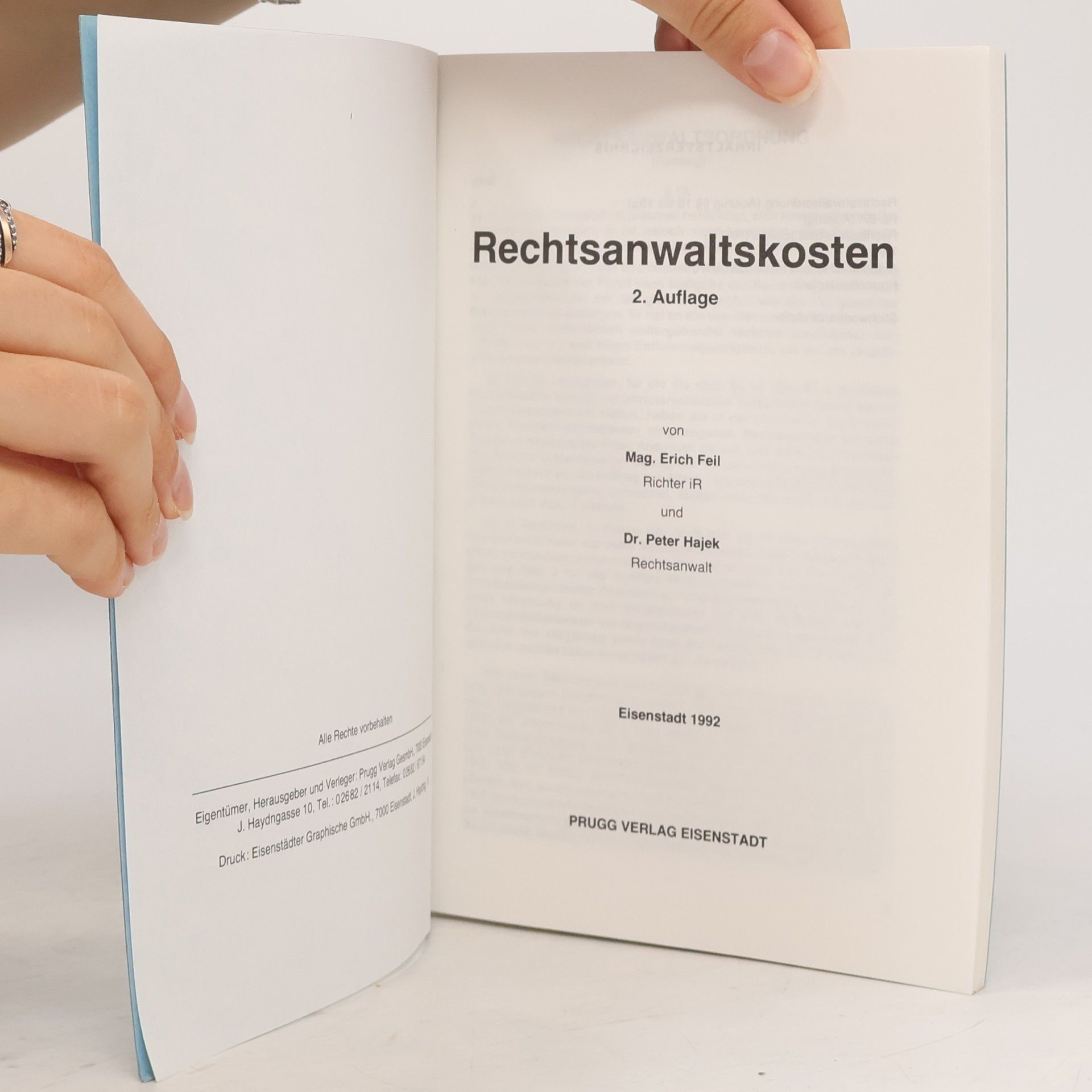 Erich Feil Rechtsanwaltskosten